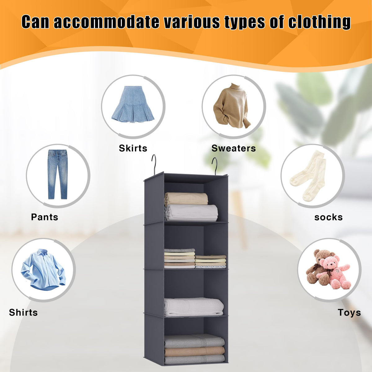 Hanging Closet Organizer 4 (4 Count)