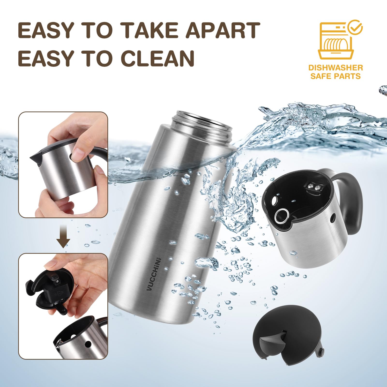 Stainless Steel Olive Oil and Vinegar Dispenser