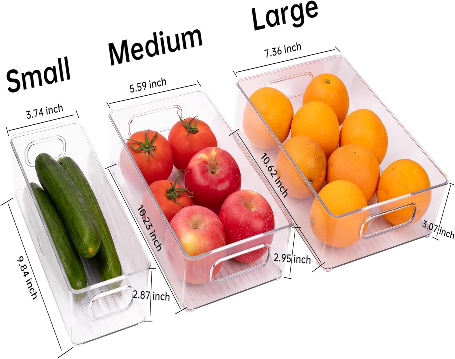 9 Pack Refrigerator Organizer Bins
