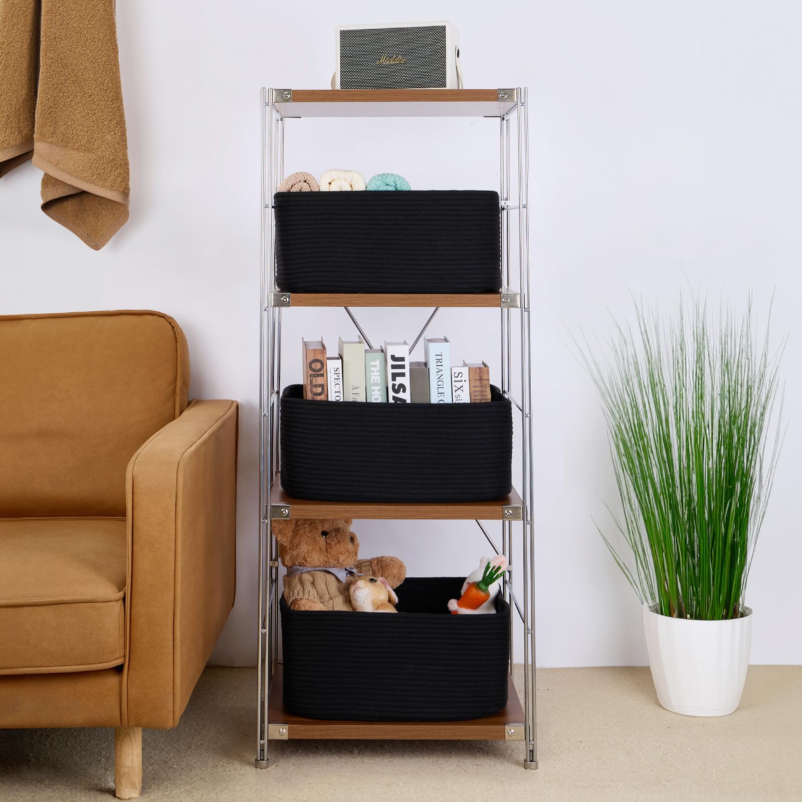 Large Storage Baskets for Shelves (2 Count)
