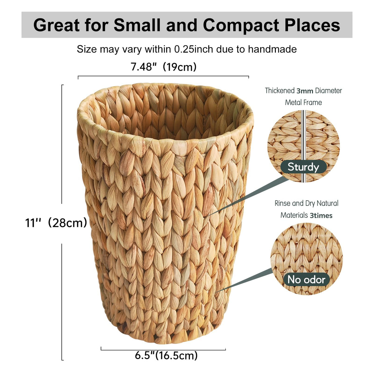 Wicker Trash Can