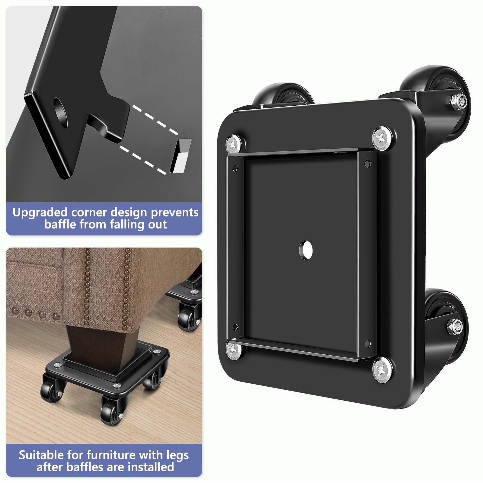 Upgraded Furniture Dolly with 4 Wheels (4 Count)