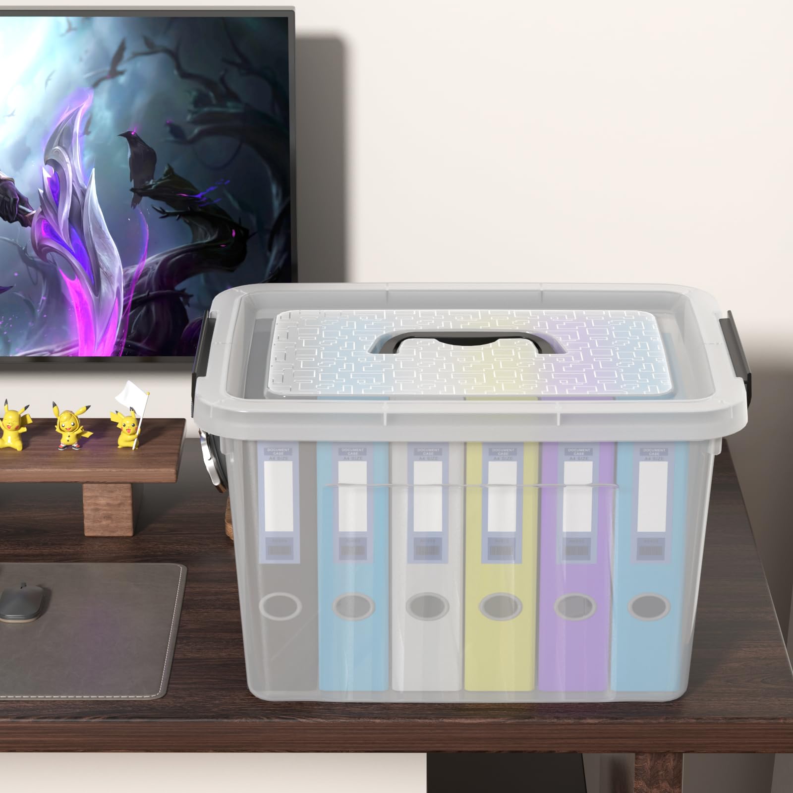 Clear Plastic Storage Bins With Lids (4 Count)