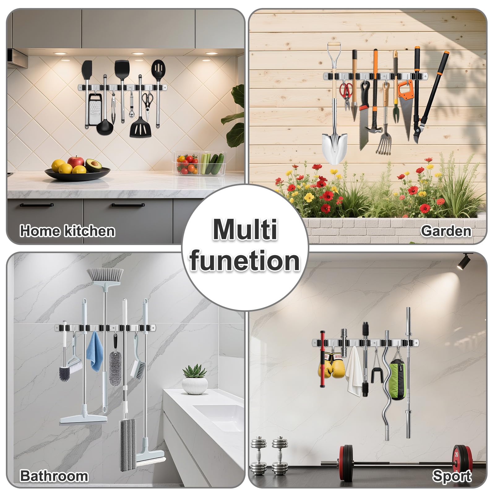 Broom Holder Wall Mount