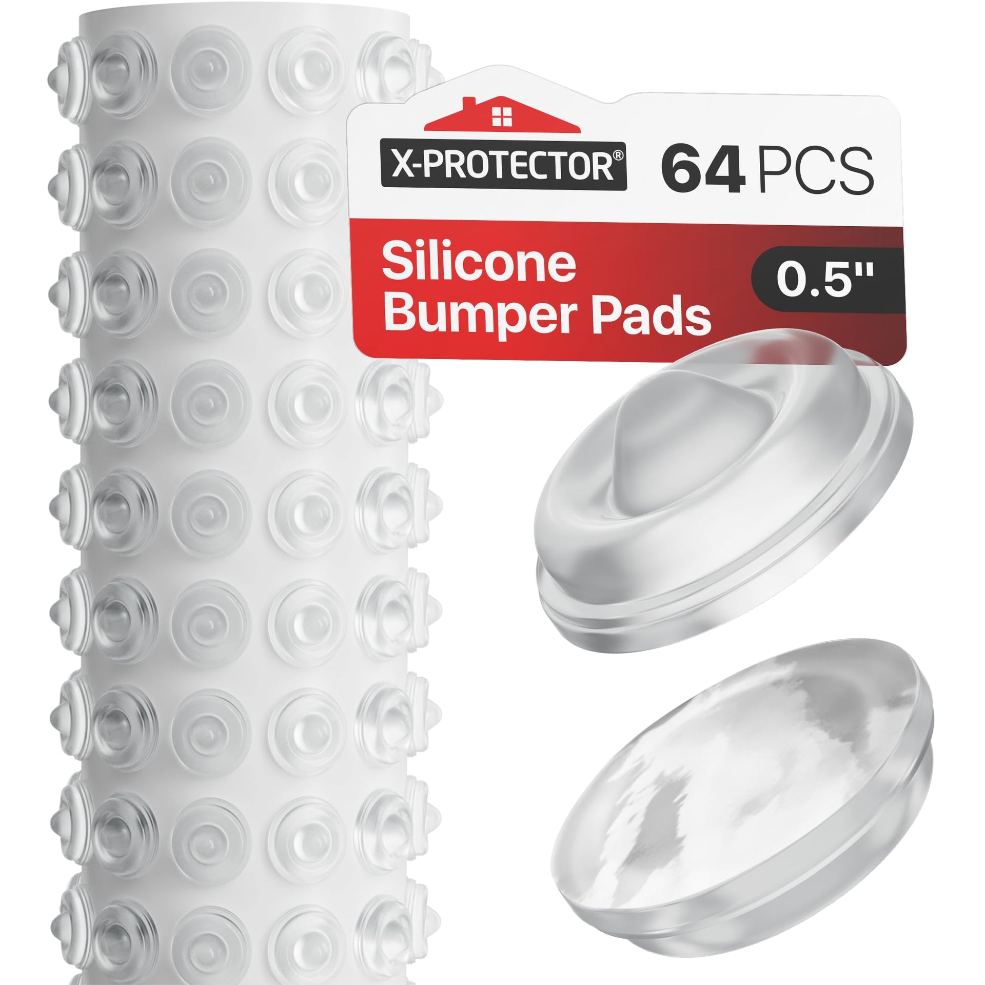 Cabinet Door Bumpers 64 PCS (64 Count)