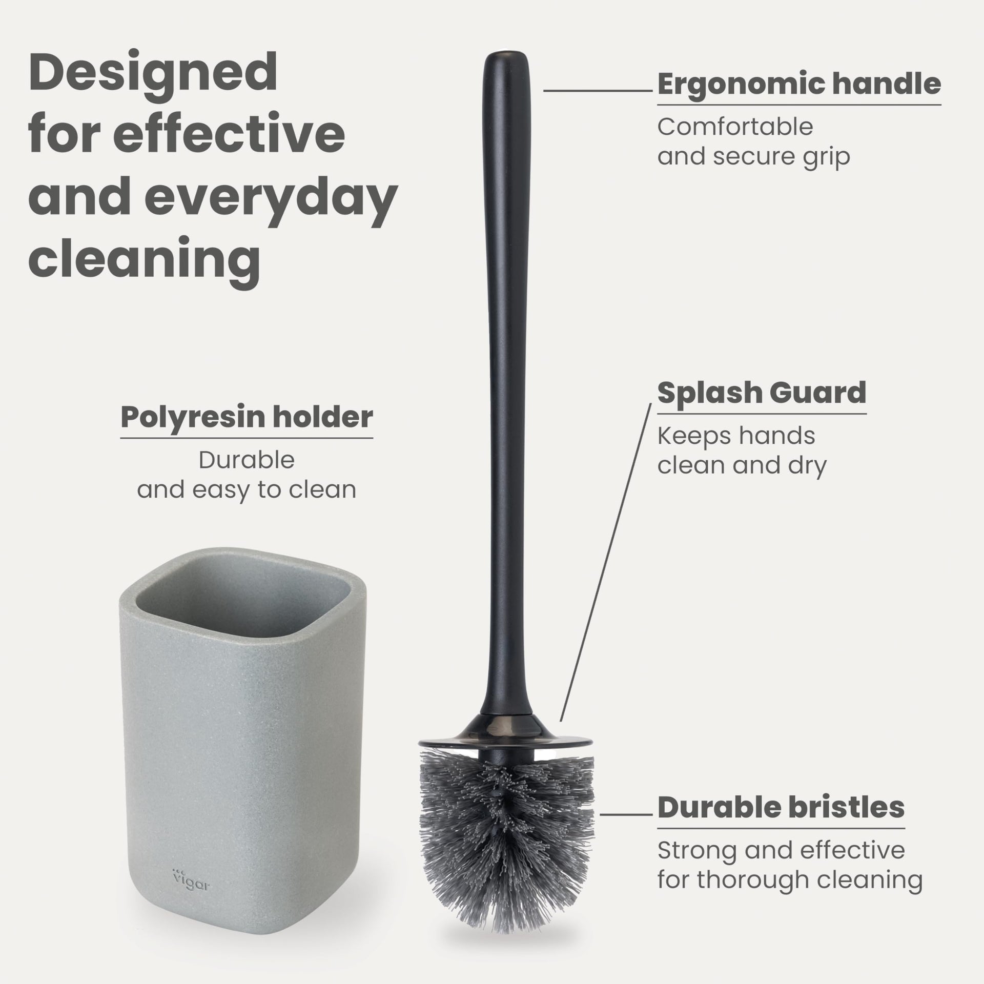 Zense Toilet Brush and Holder Set