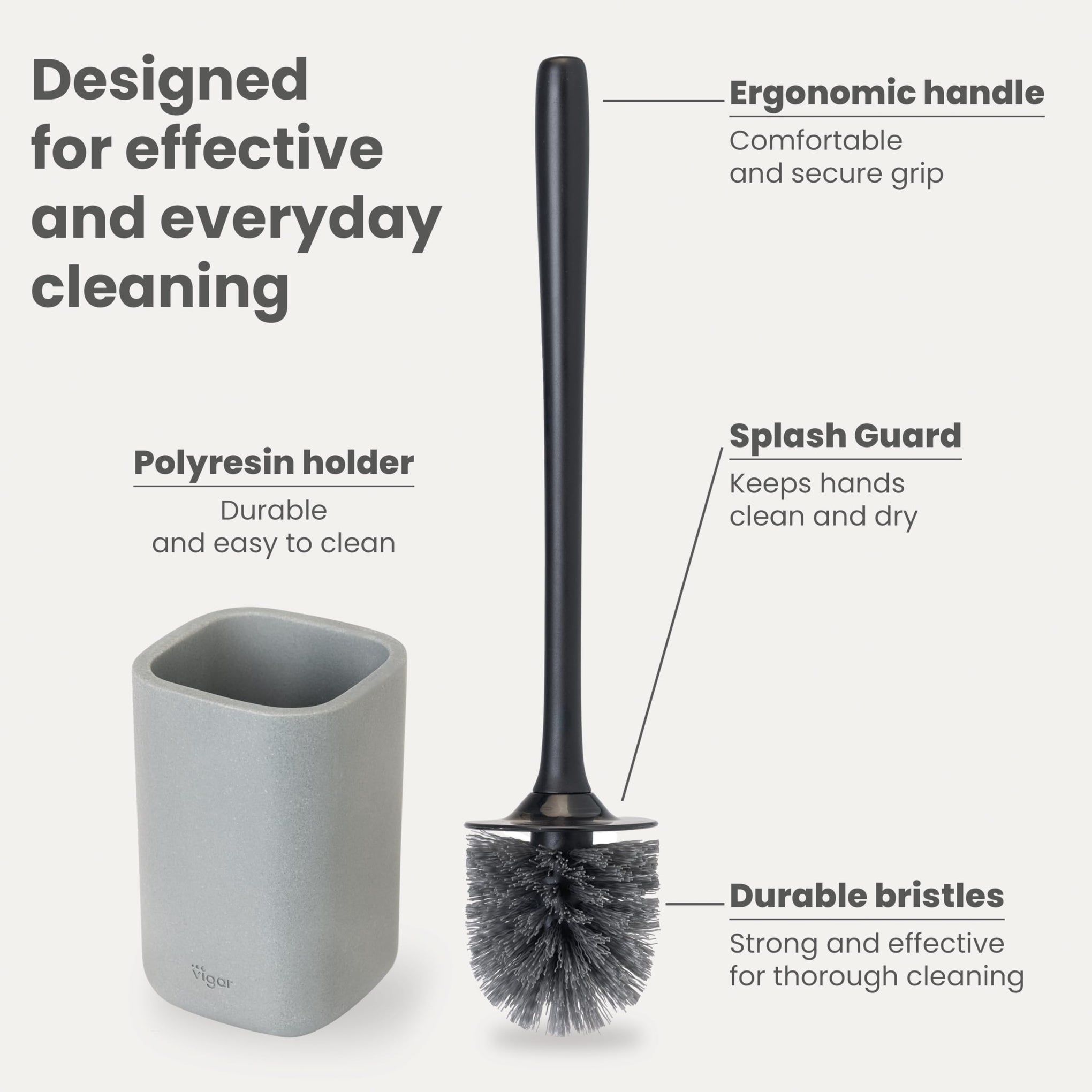Zense Toilet Brush and Holder Set