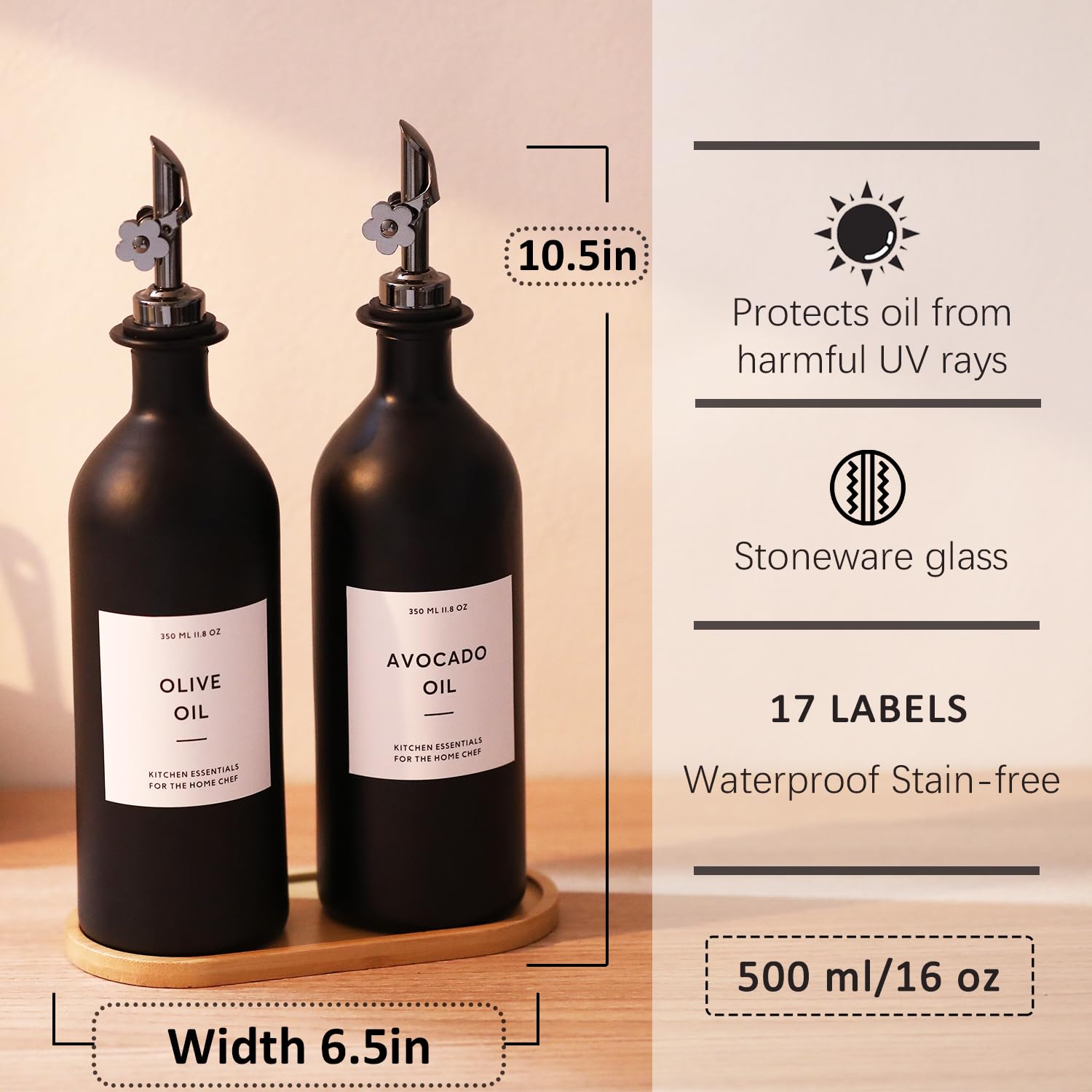 Olive Oil Dispenser for Kitchen (2 Count)