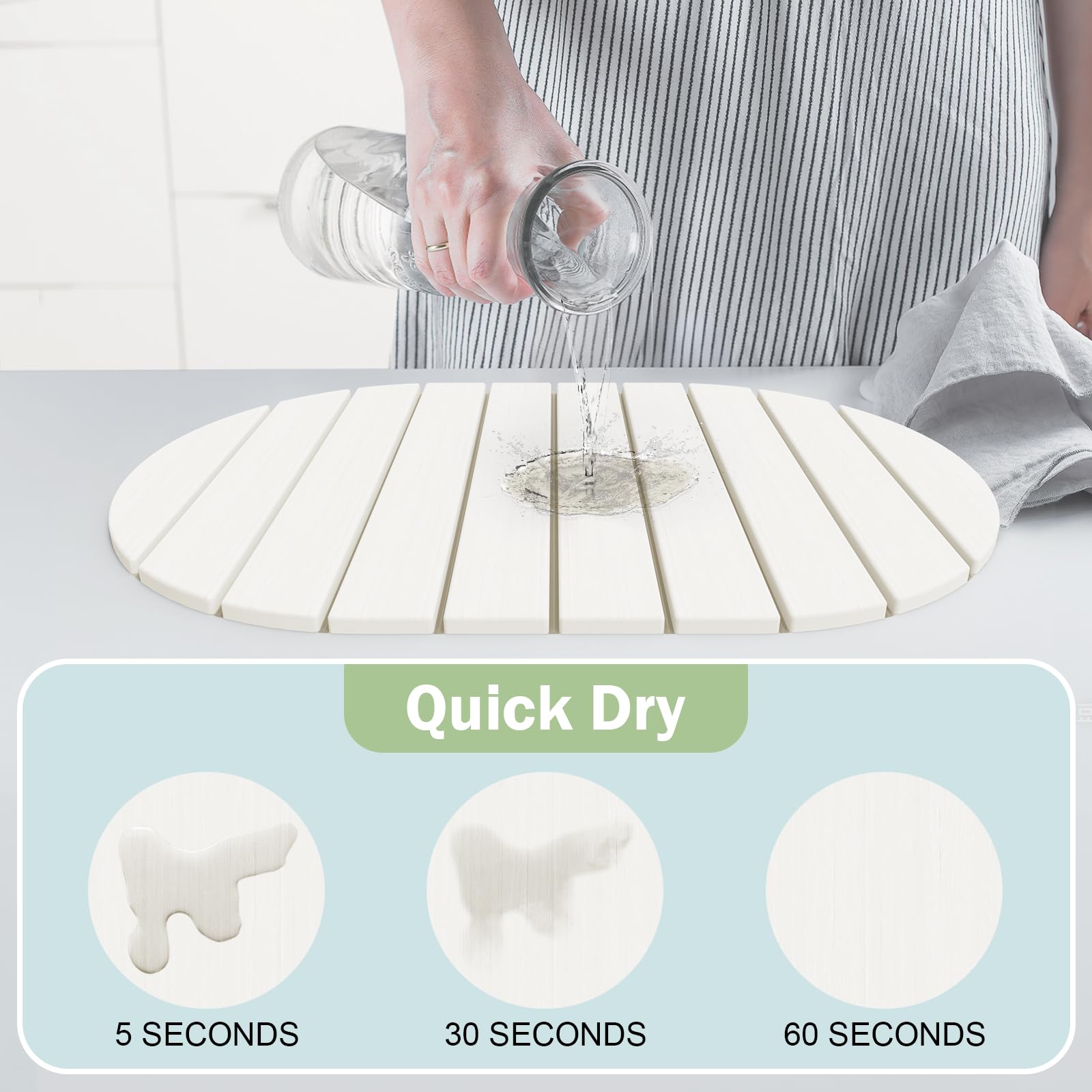 Stone Dish Drying Mat for Kitchen Counter