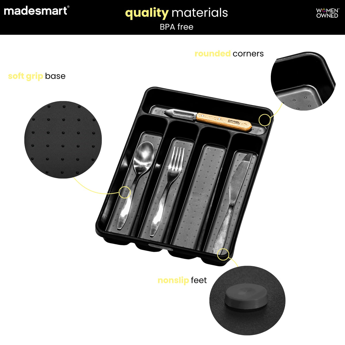Classic 5 Compartment Compact Silverware Tray