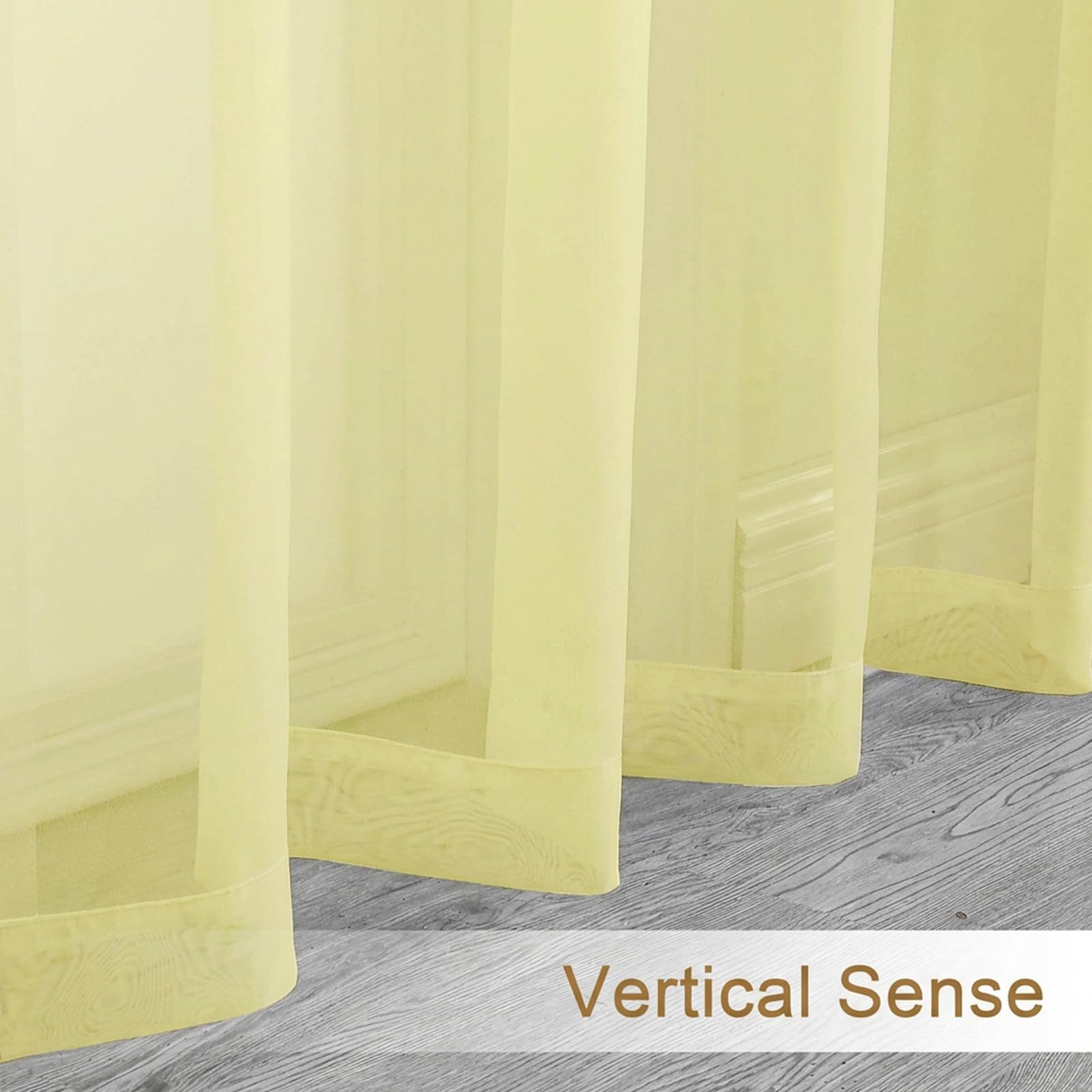 Sheer Tier Curtains 24 Inch Length (2 Count)