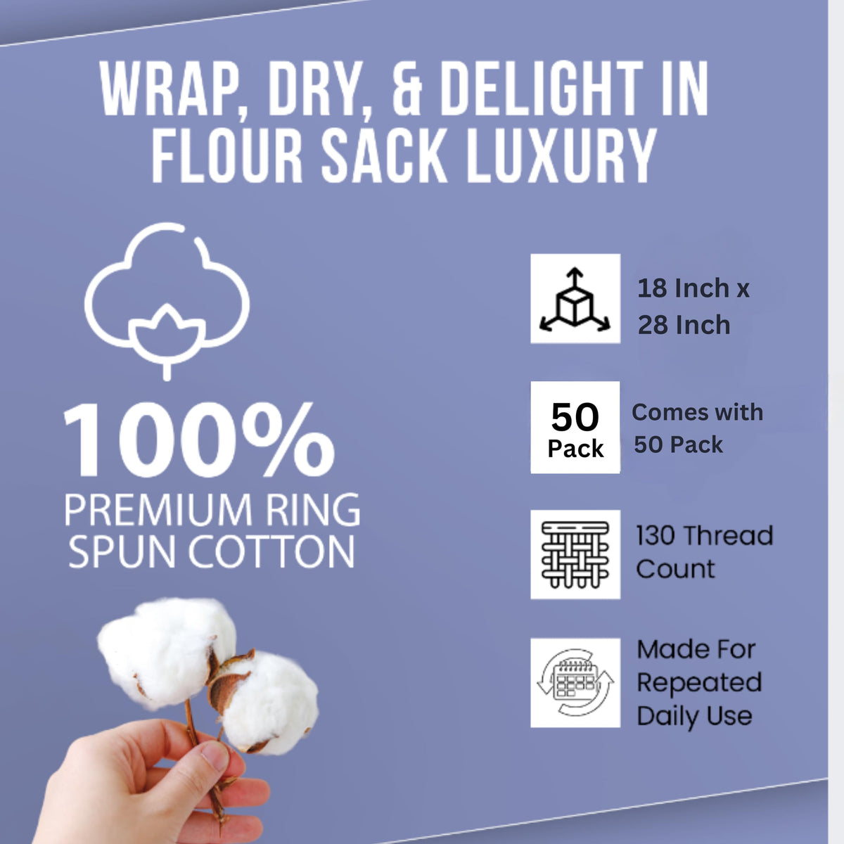 Flour Sack Towels 18x28 (50 Count)