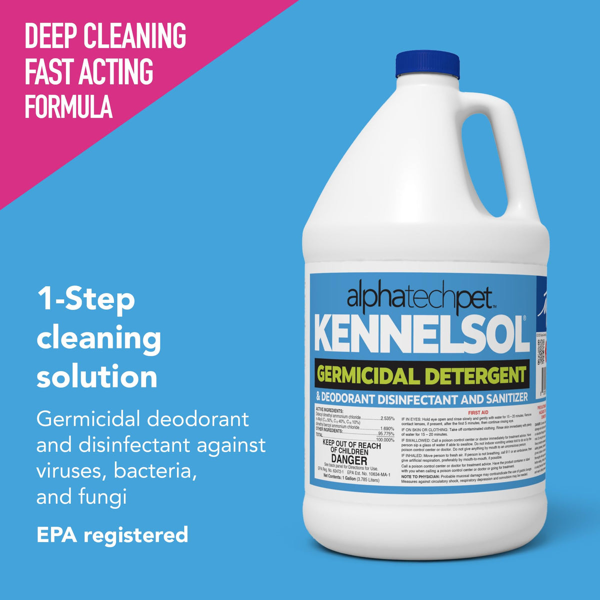 KennelSol Disinfectant & Cleaner for Kennels (512 Fl Oz) - ModHome Supplies
