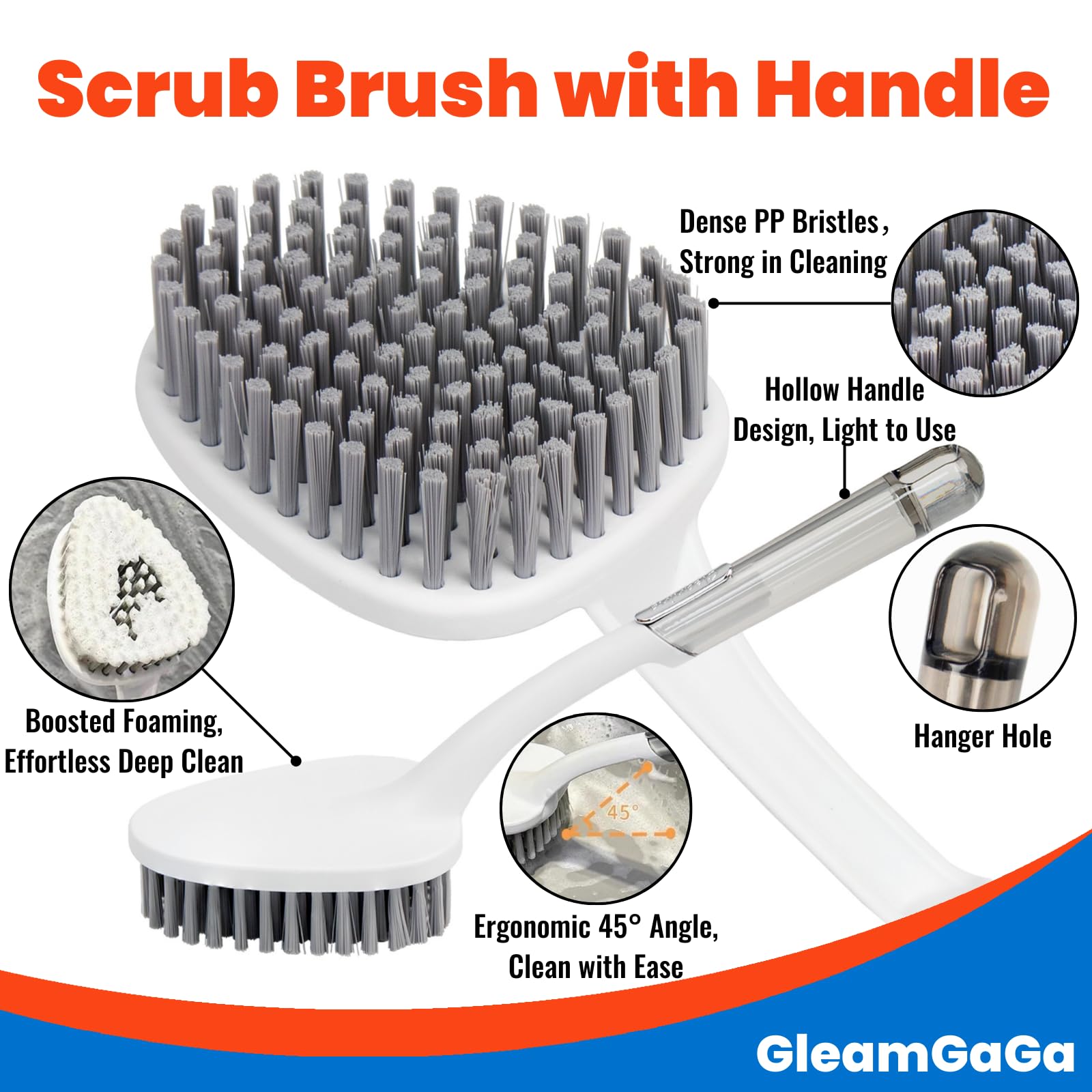 3 Pack Shower Brush for Cleaning (3 Count)