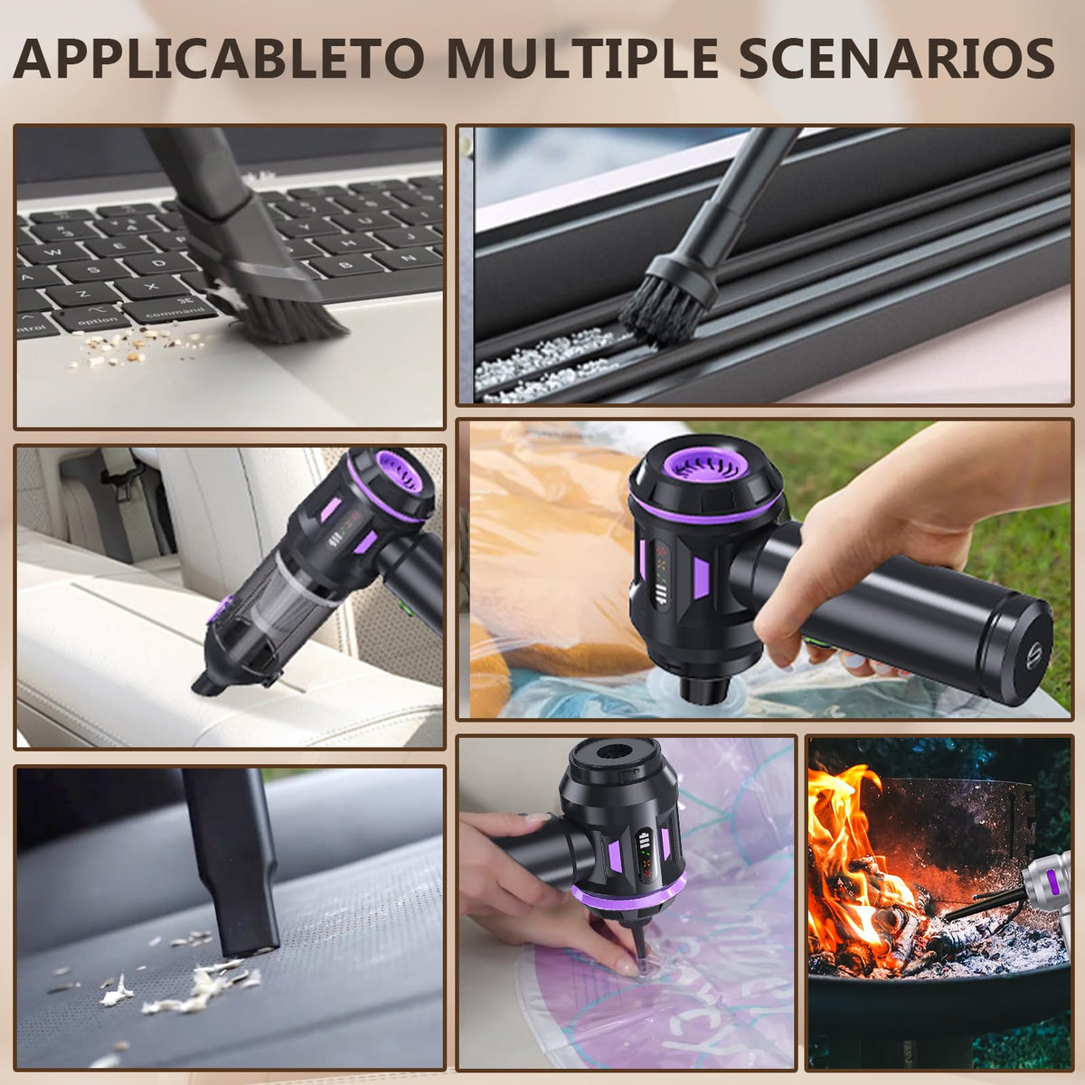 Car Vacuum Portable Cordless 22000Pa Brushless Motor