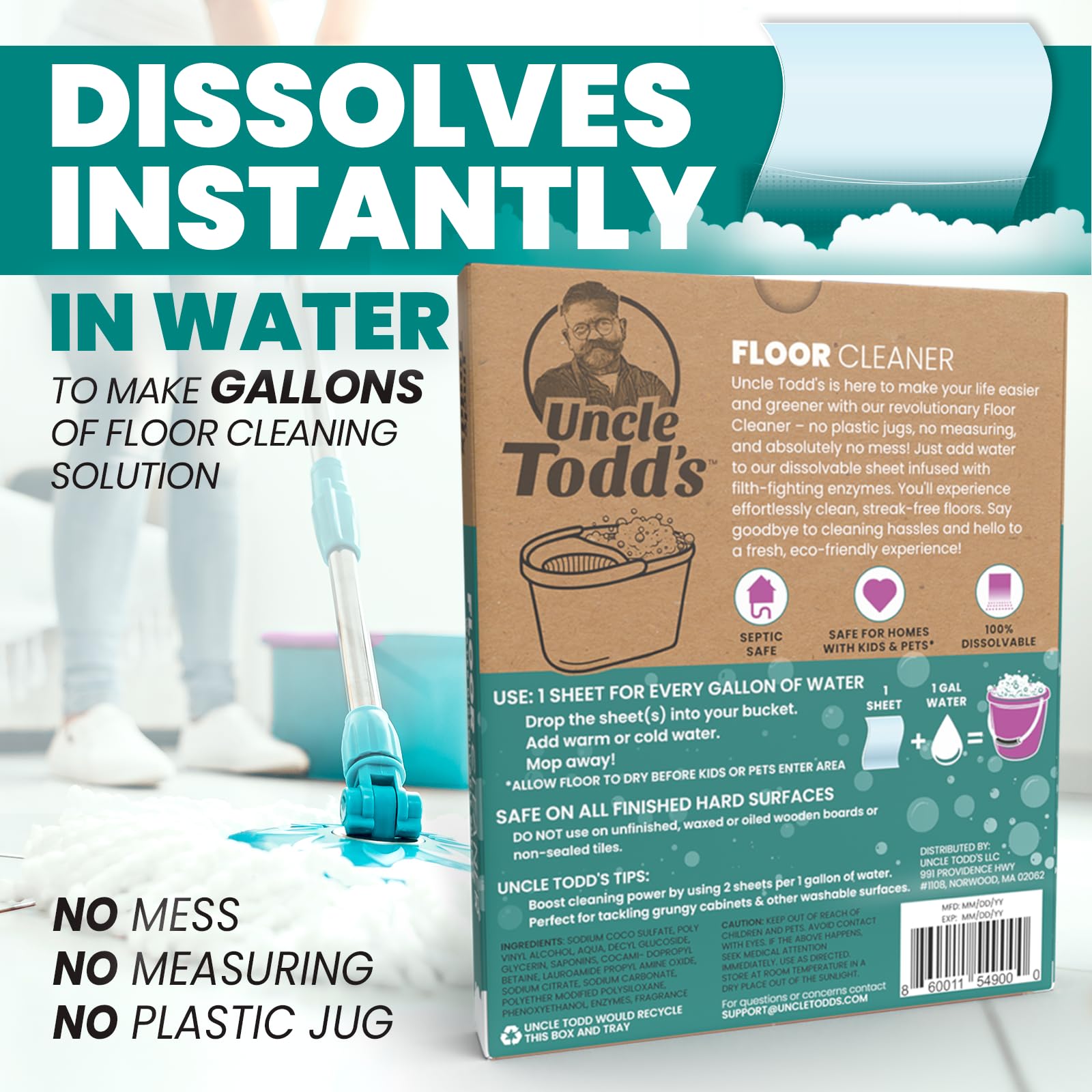 Floor Cleaner for Mopping (30 Count)