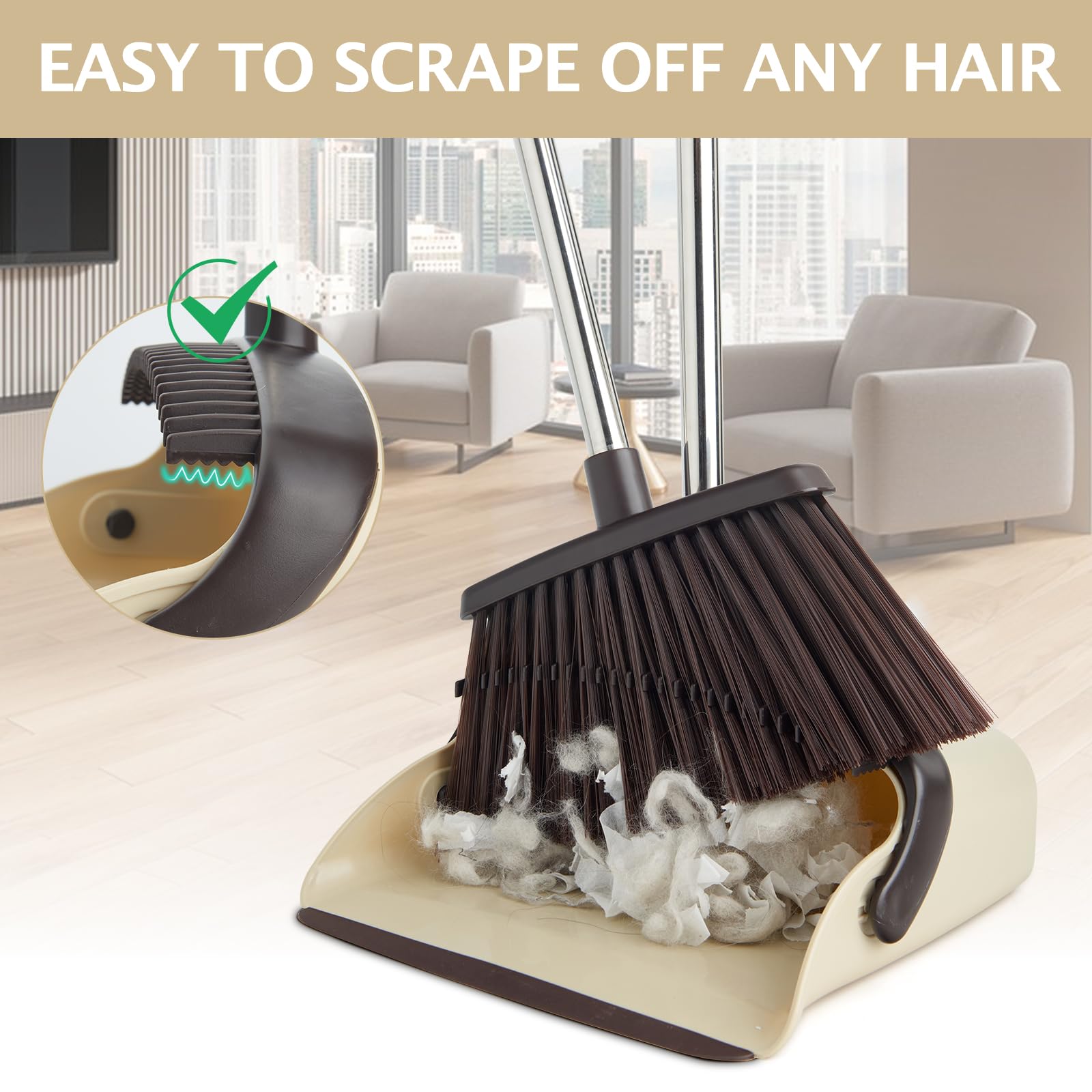2 Pack Broom and Dustpan Combo Set (2 Count)