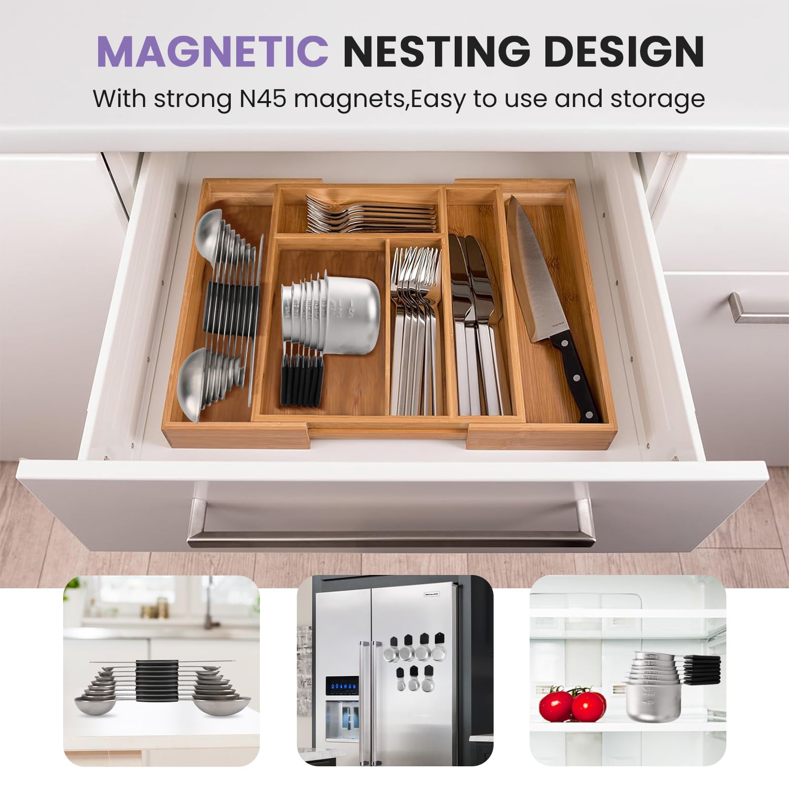 Magnetic Measuring Cups and Spoons Set