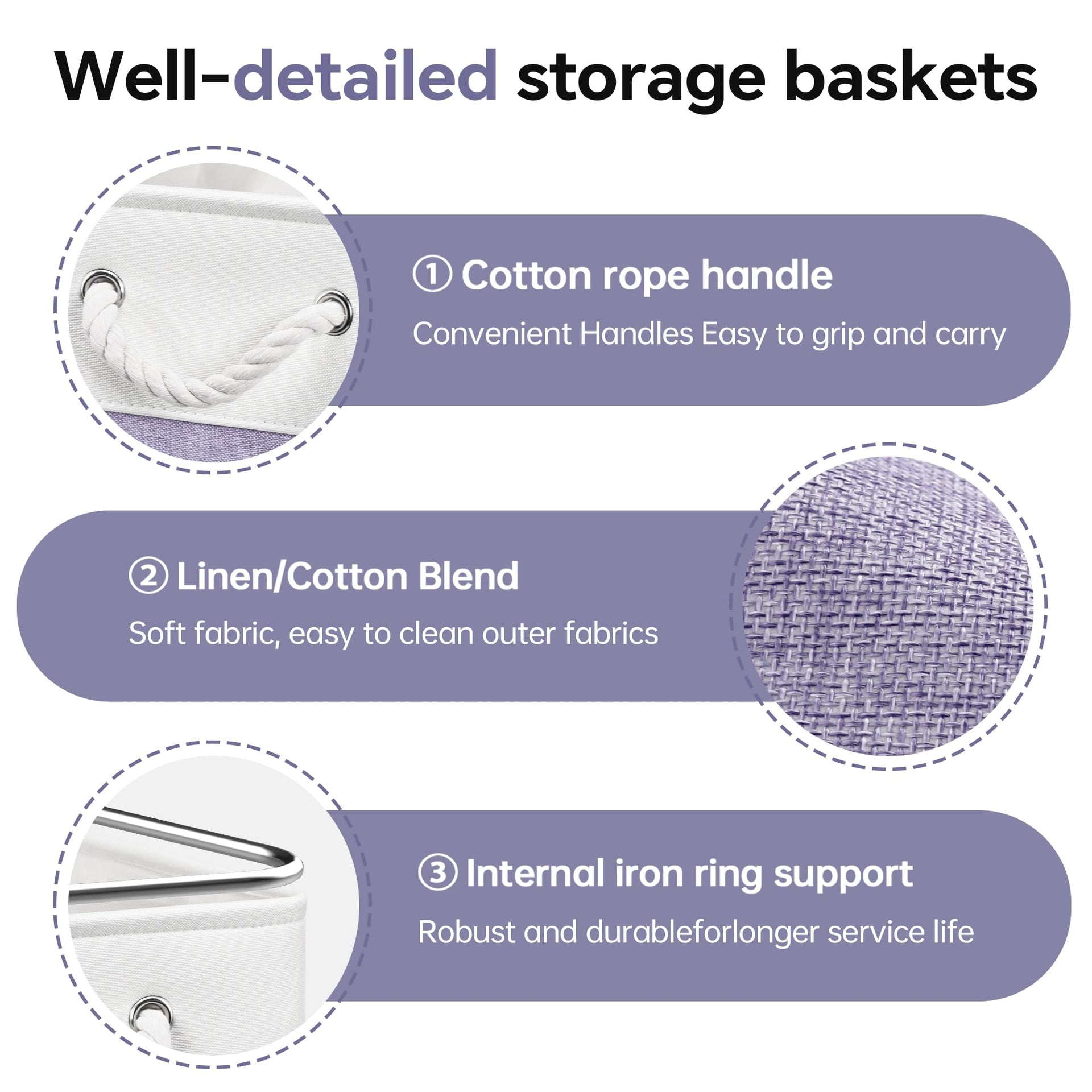 13x13x13 Inch Storage Cube Bins Foldable Organizer Baskets 6 Pack (6 Count)