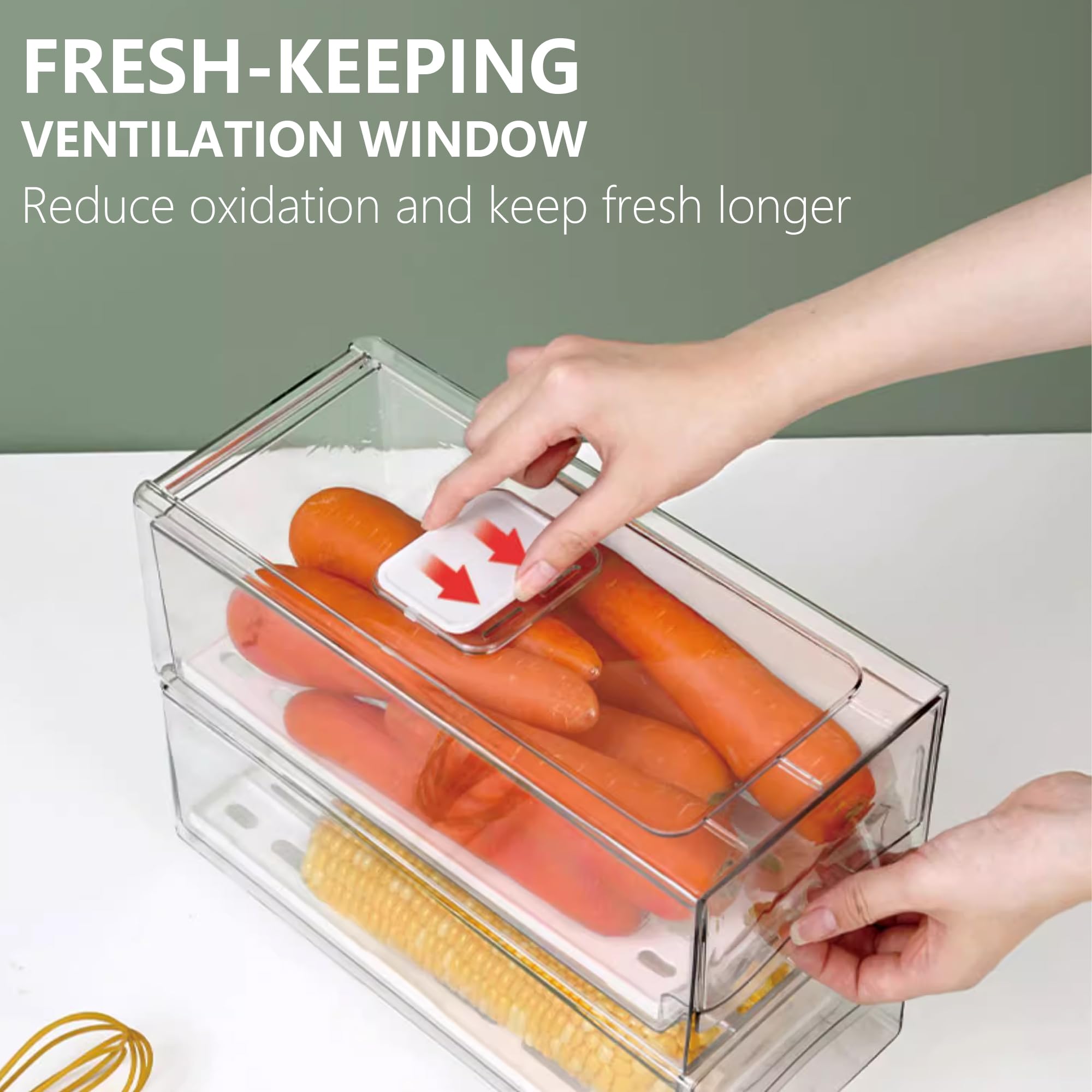 Fridge Organizers and Storage (2 Count)