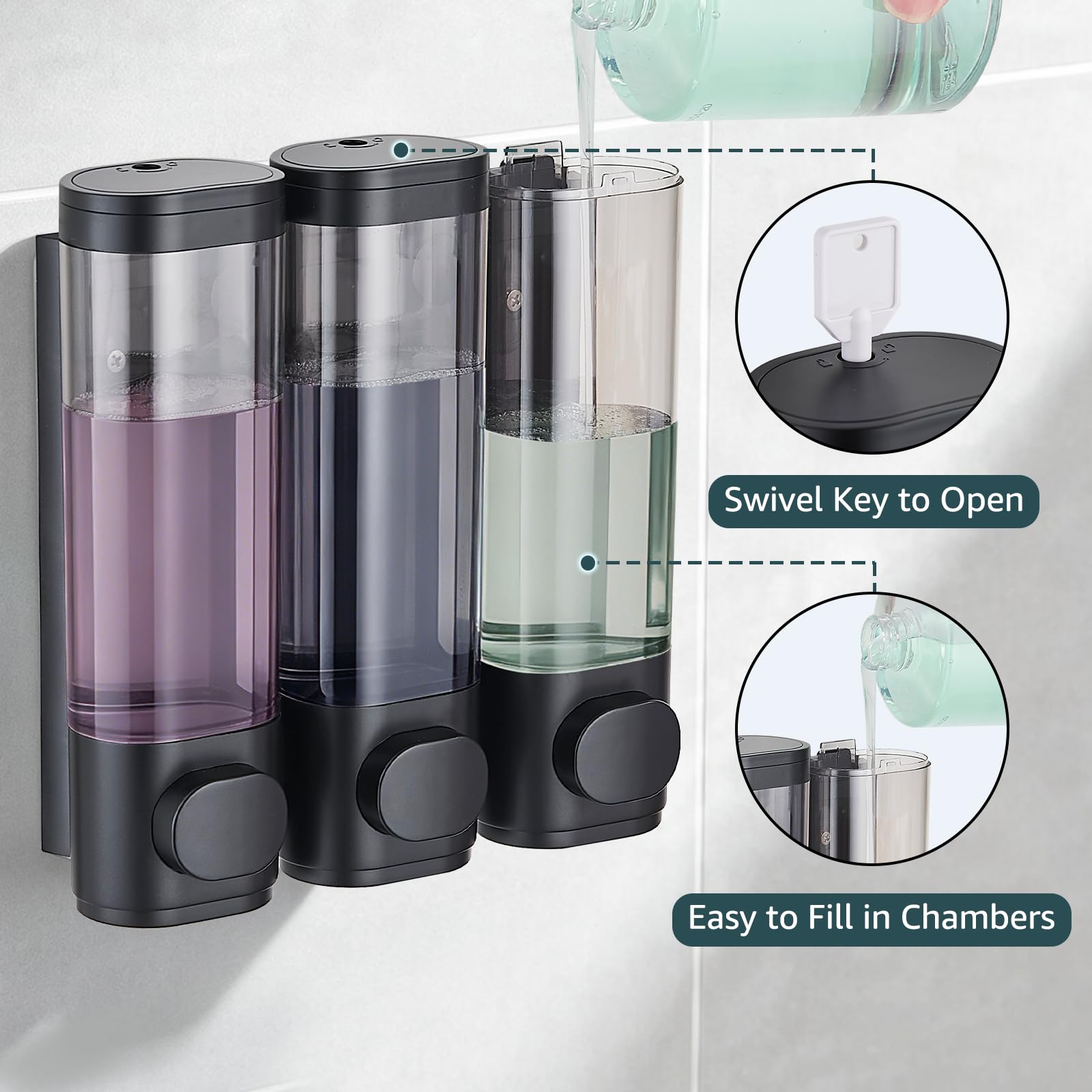 Shampoo and Conditioner Dispenser