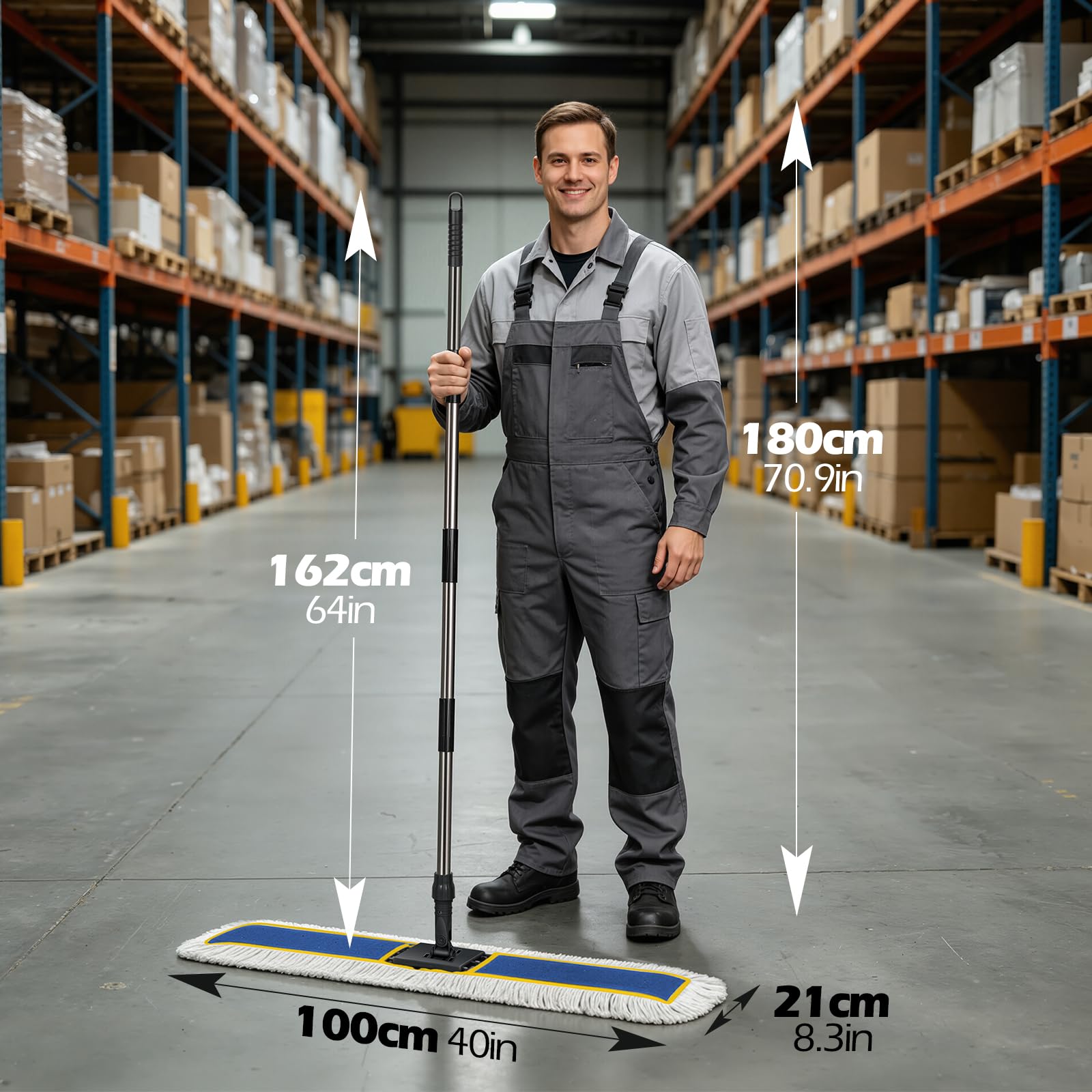 40" Commercial Dust Mop for Floor Cleaning