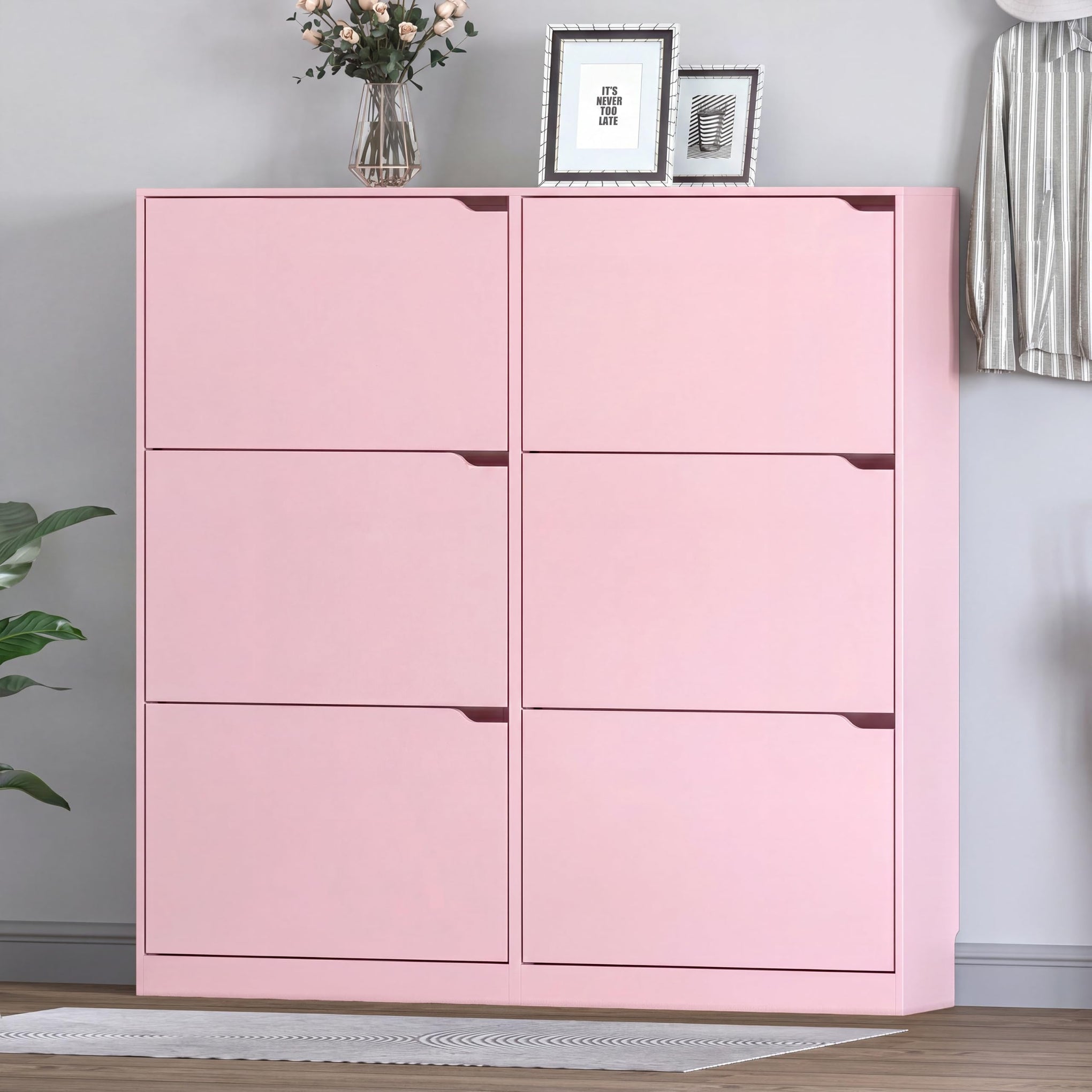 Shoe Cabinet with 6 Flip Drawers
