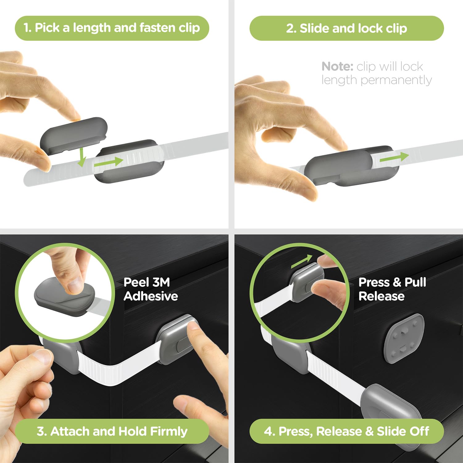 Child Safety Cabinet Locks (2 Count)