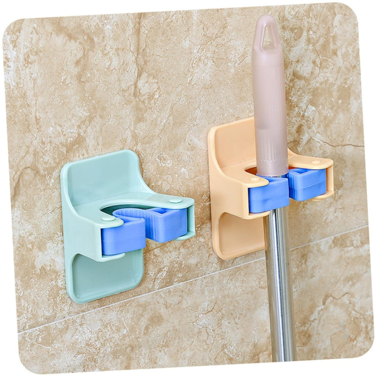2pcs Broom and Mop Holder Clip Strong Self