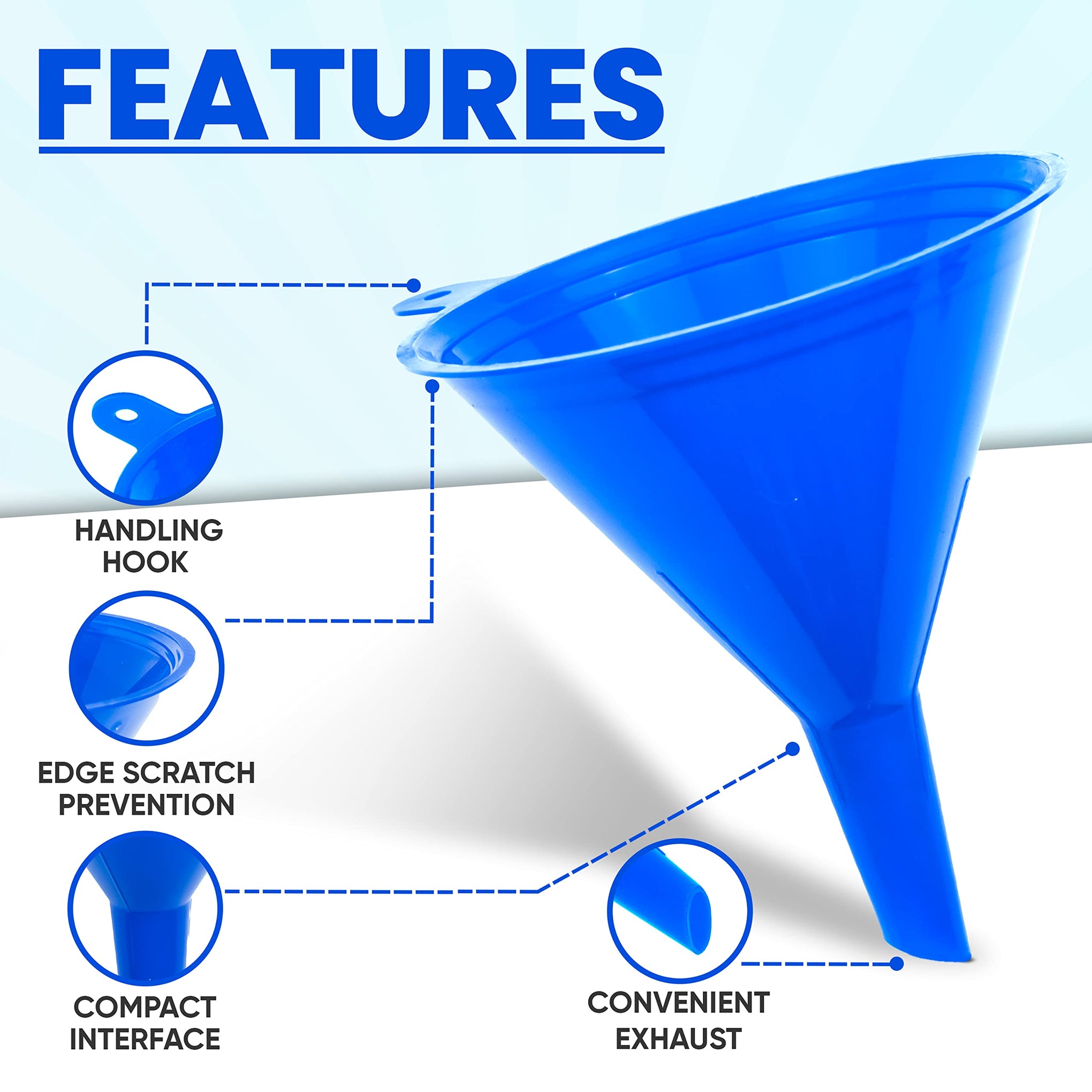 Funnel 4 Pack Funnels for Kitchen Use Filling Bottles