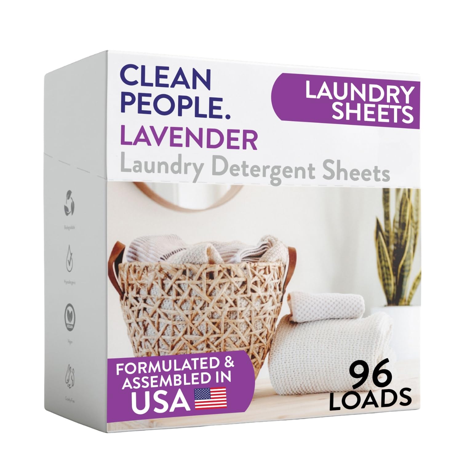 Lavender Laundry Detergent Sheets (96 Count)