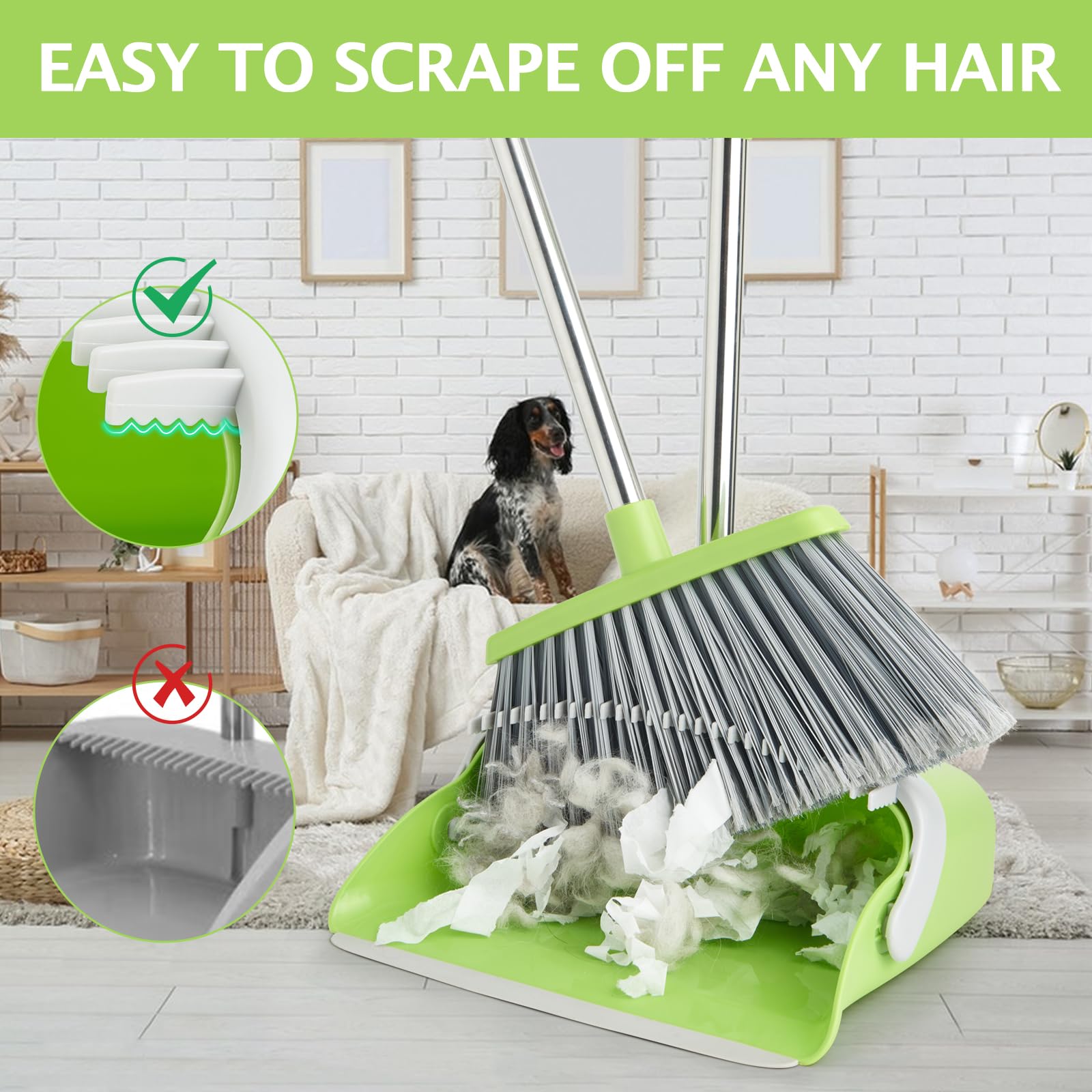Broom and Dustpan Combo Set