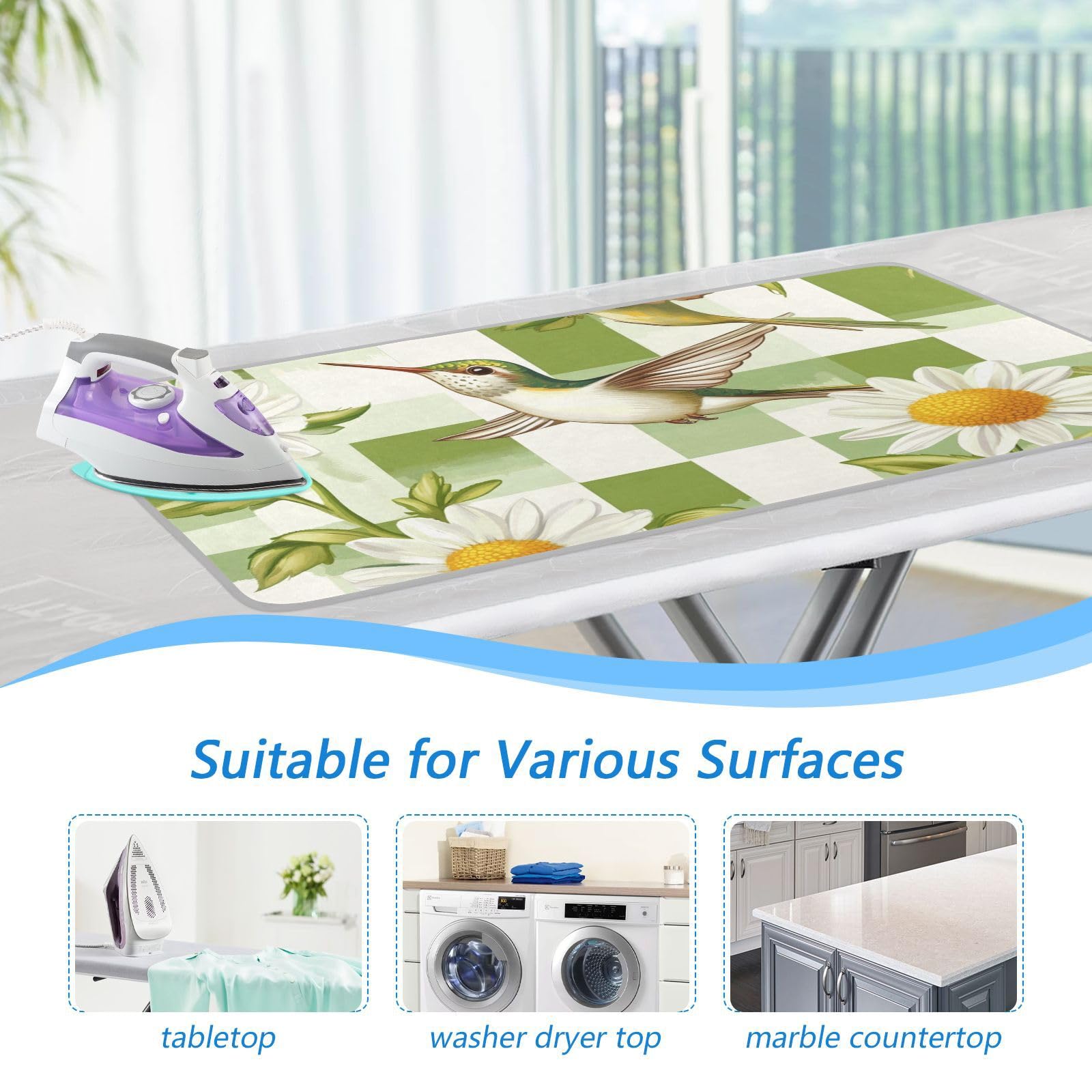 Ironing Mat Portable Ironing Pad Ironing Blanket for Table Top Heat Resistance Double