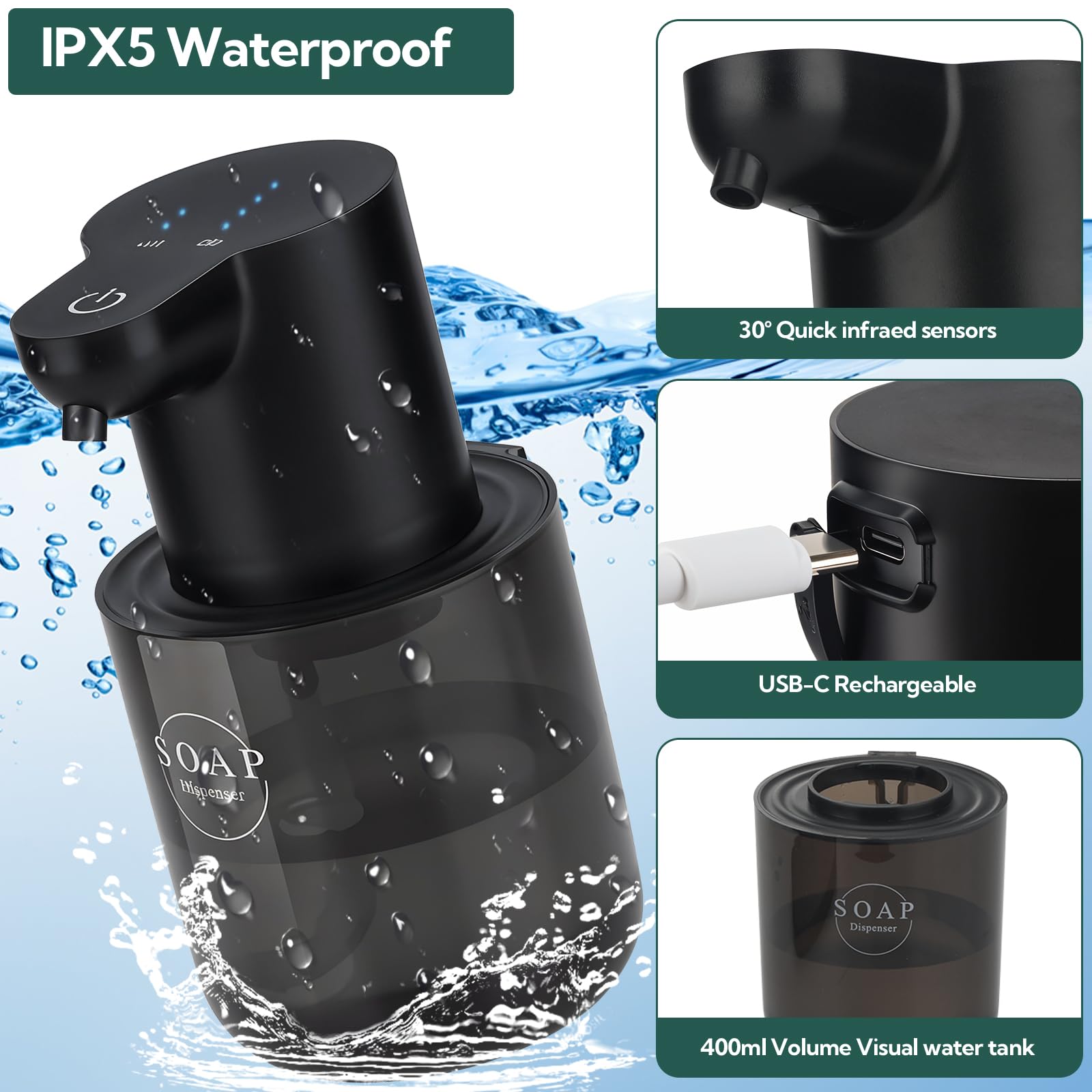 2 Pack Automatic Soap Dispenser (2 Count)
