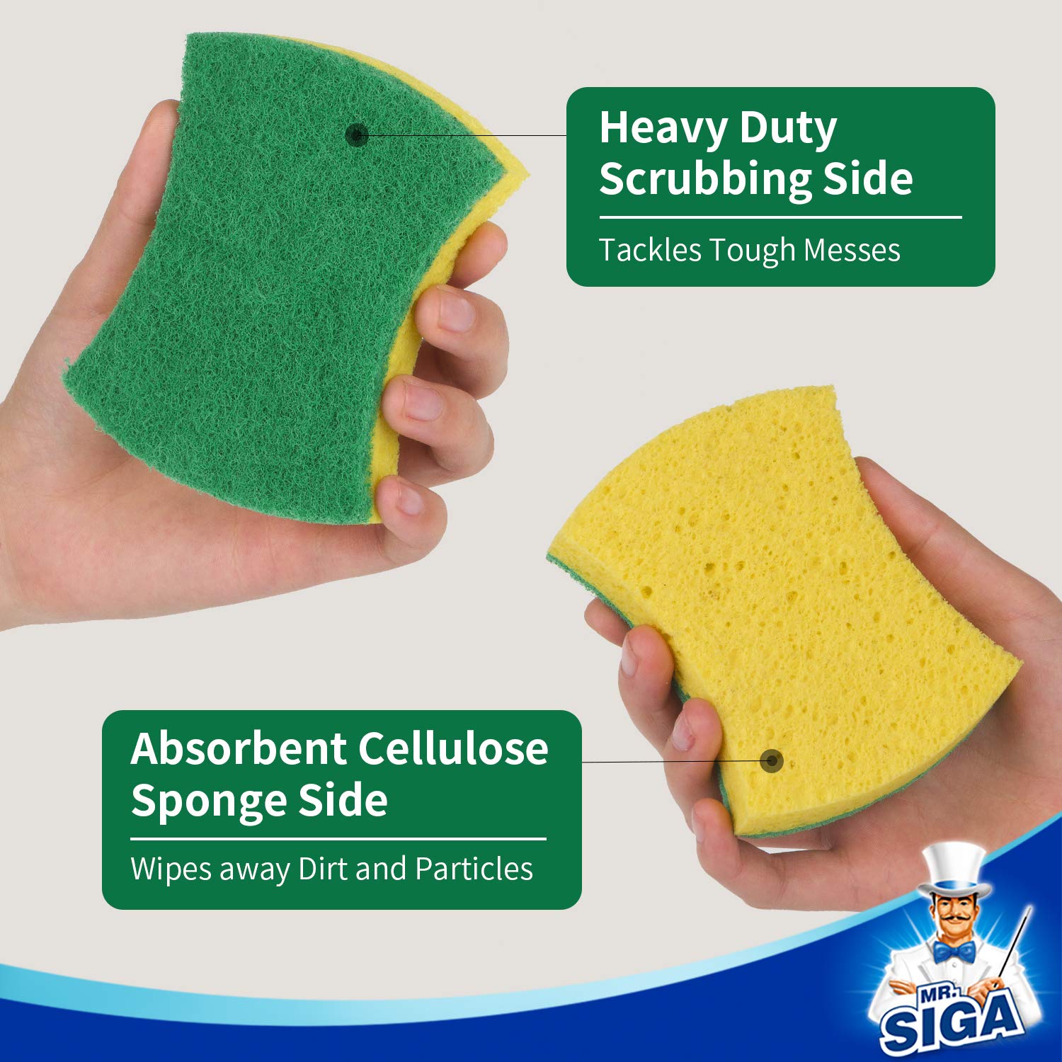 Heavy Duty Cellulose Scrub Sponge (12 Count)