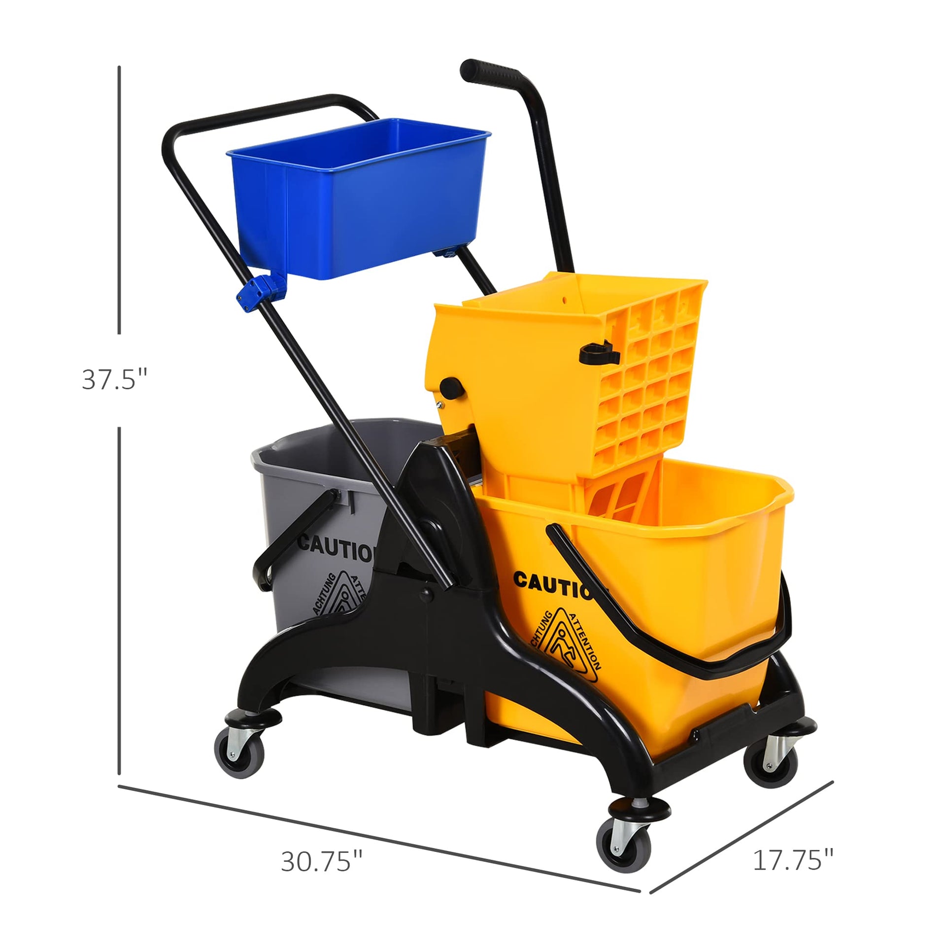 Mop Water Bucket Wringer Cart