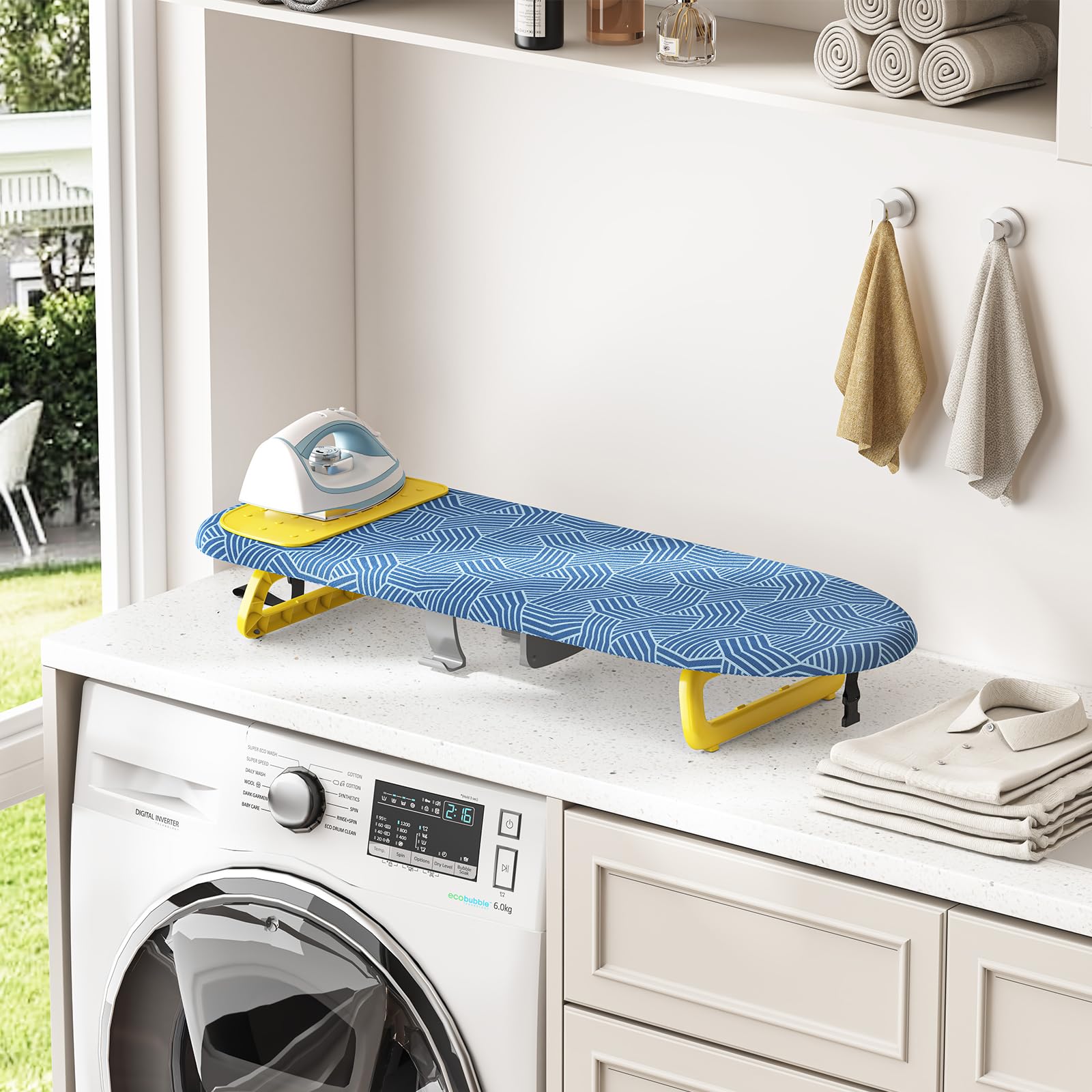 Small Ironing Board with Iron Holder