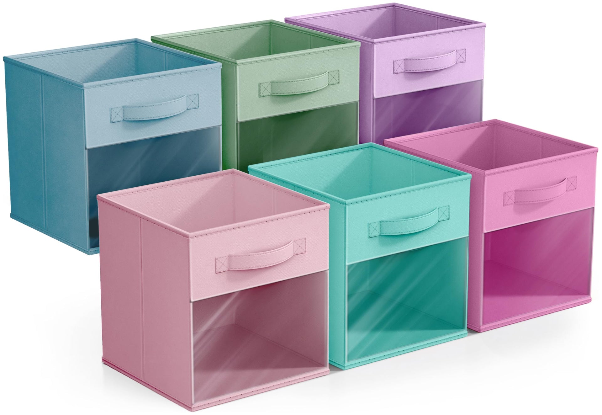 11 Inch Storage Bins with Clear Window (6 Count)