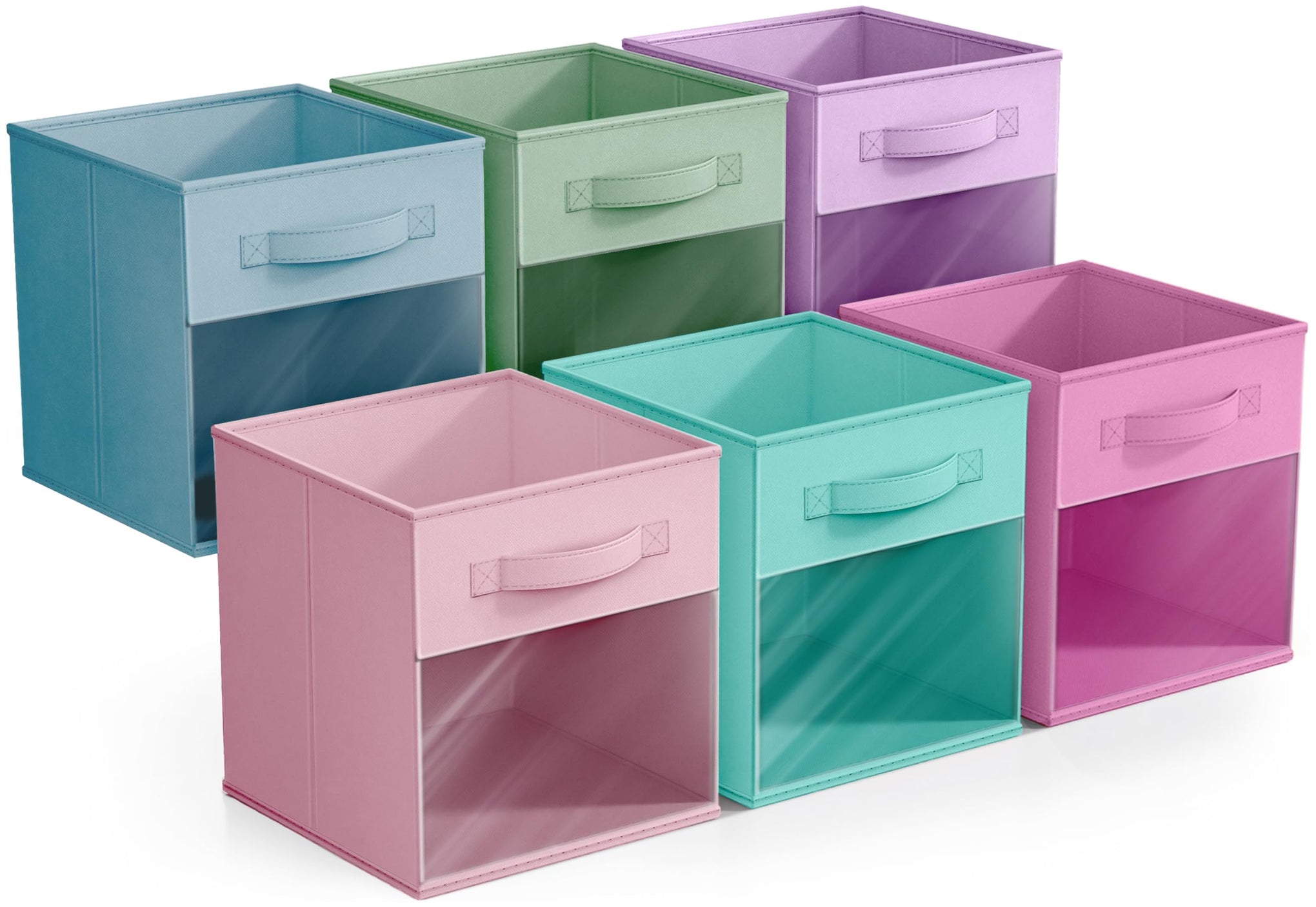 11 Inch Storage Bins with Clear Window (6 Count)