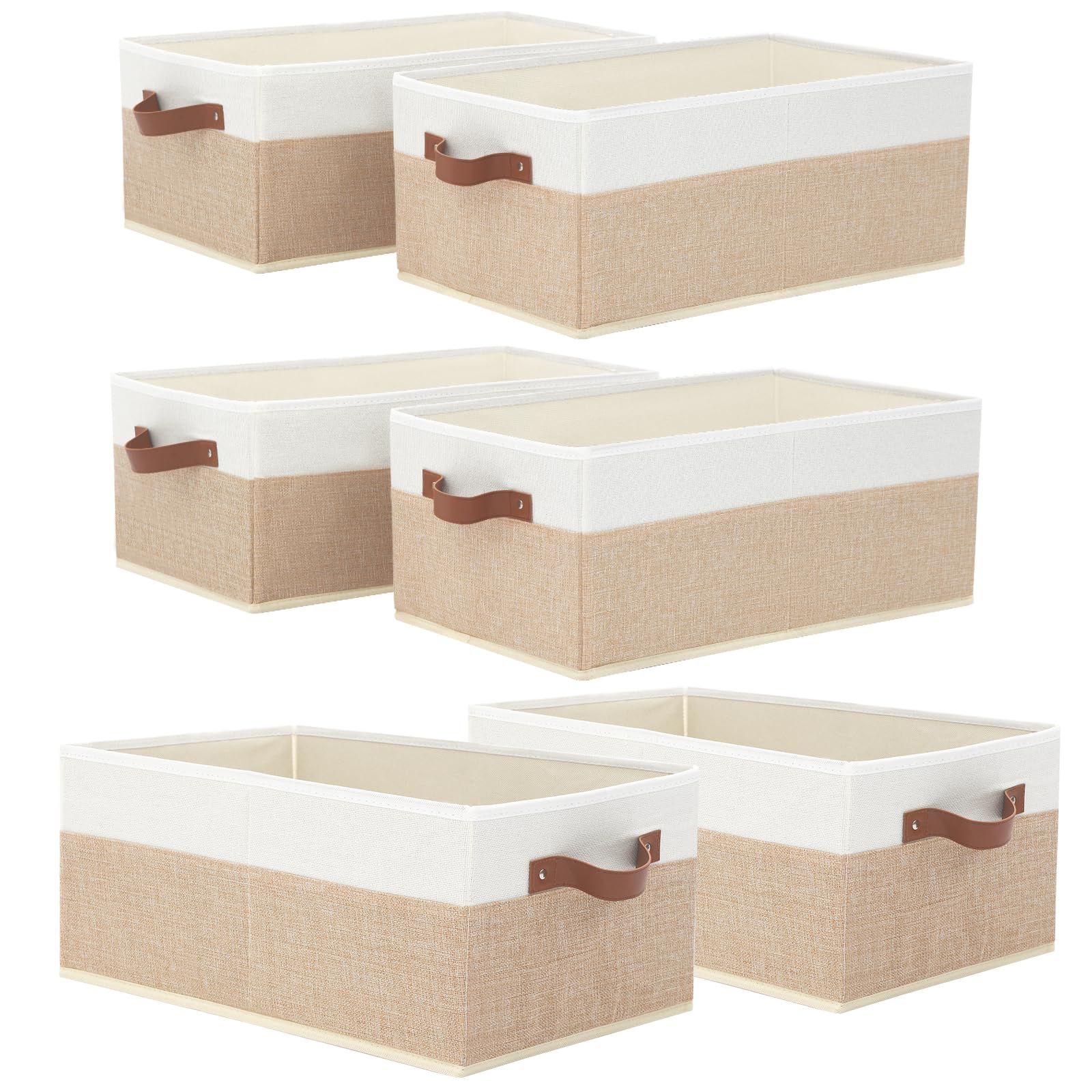 6 Pack Fabric Storage Bins (6 Count)