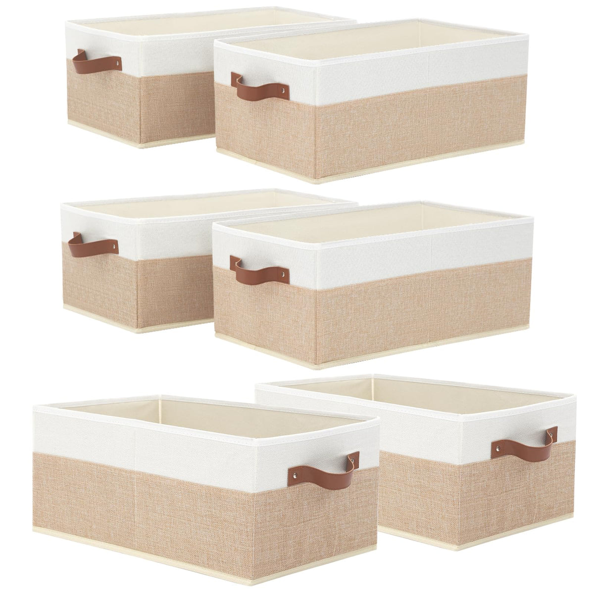 6 Pack Fabric Storage Bins (6 Count)