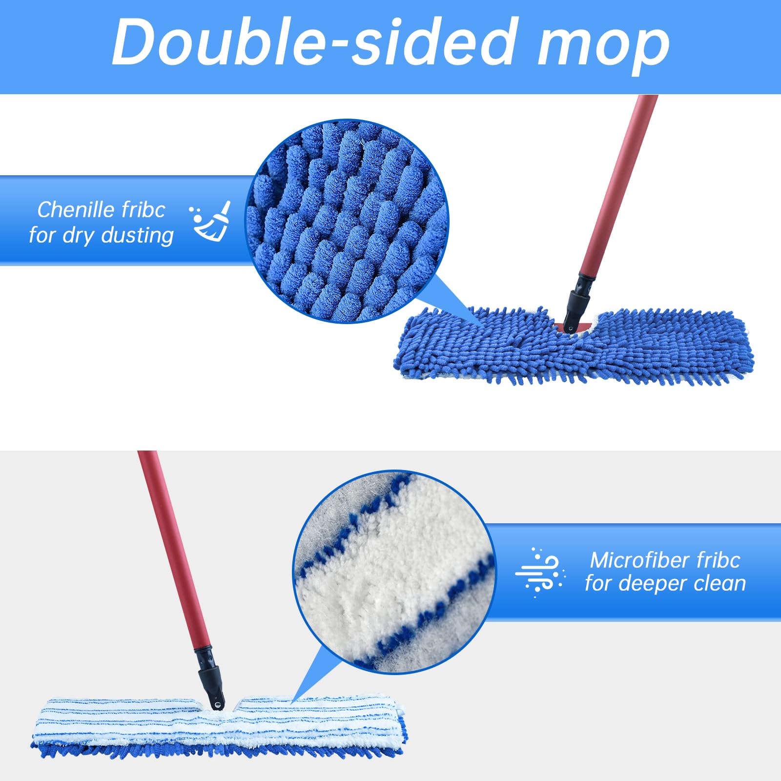 4 Pack Mop Heads Replacements Compatible with O (4 Count)