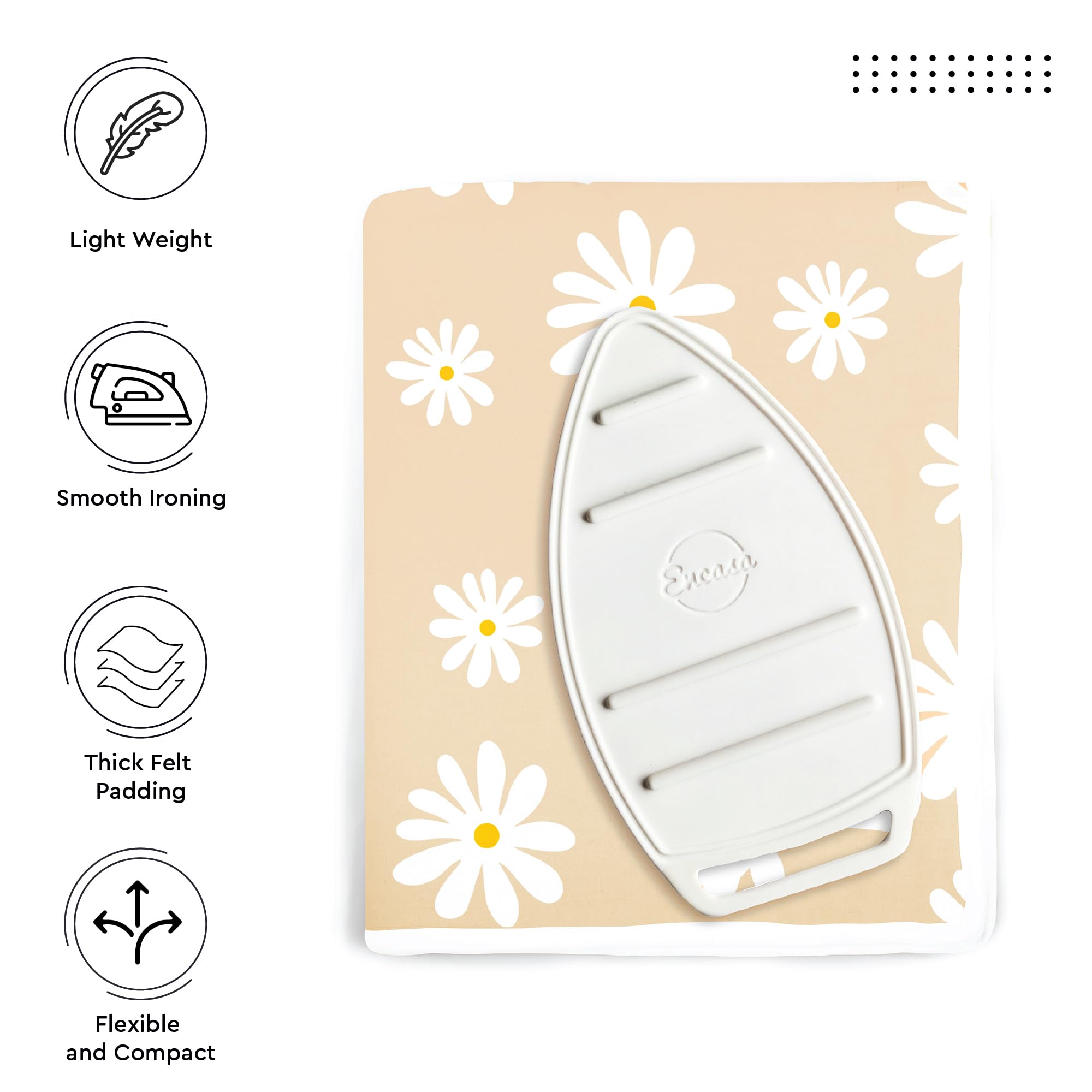 Ironing Mat Heat Resistant Pad 48"x28" Daisy Beige