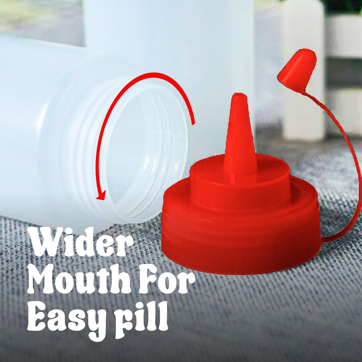 12 oz & 16 oz Condiment Squeeze Bottles for Sauce (2 Count)