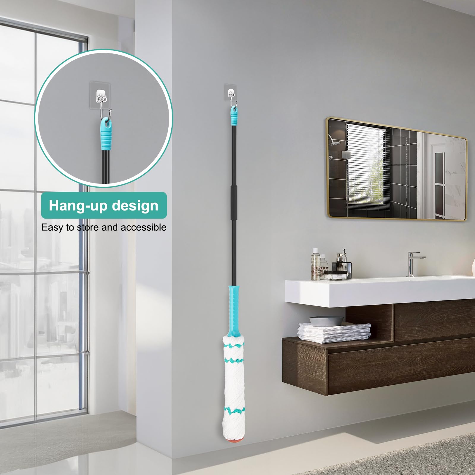 Self Wringing Twist Mop with 57 " Long Handle