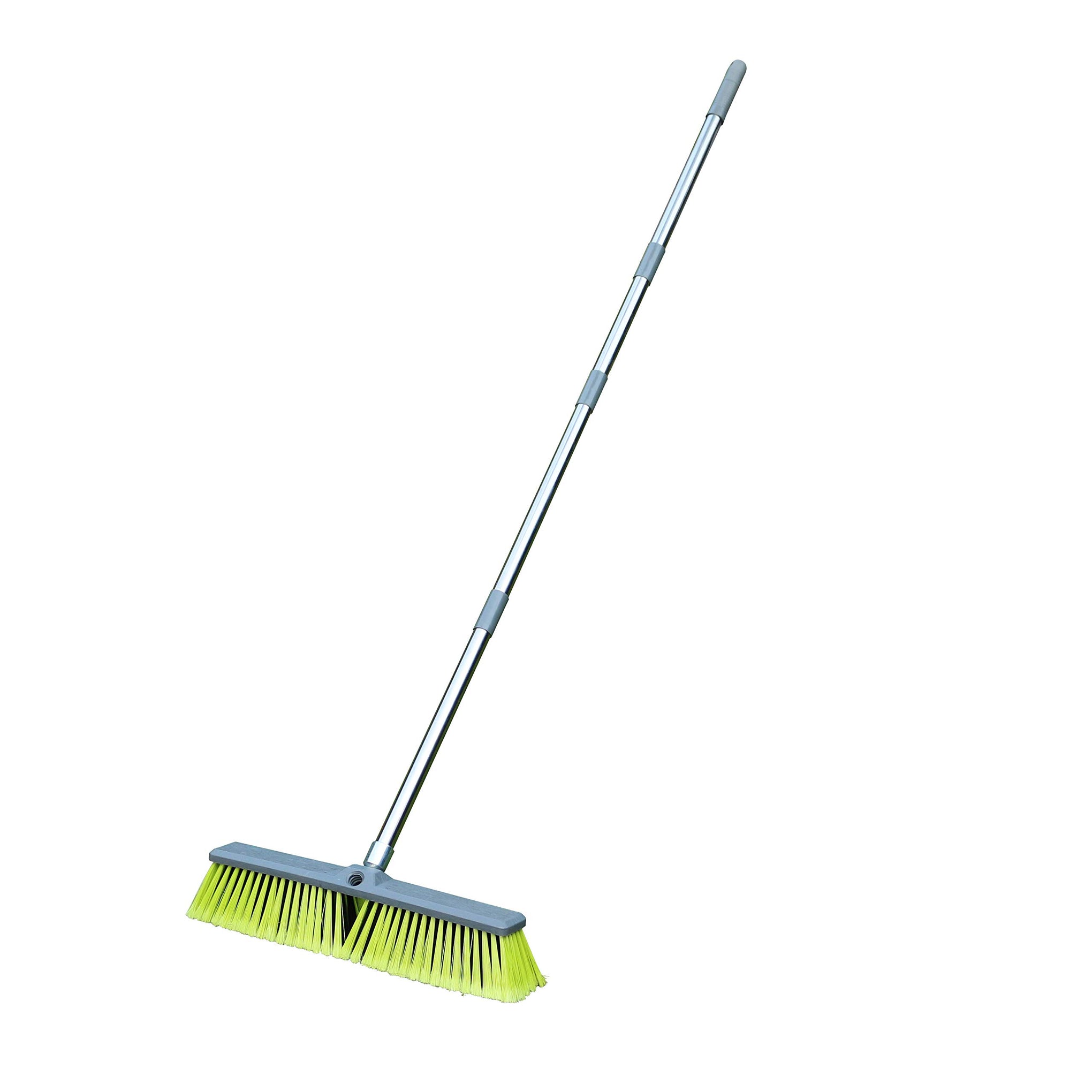 Upgraded 18" Push Broom with Adjustable Long Handle