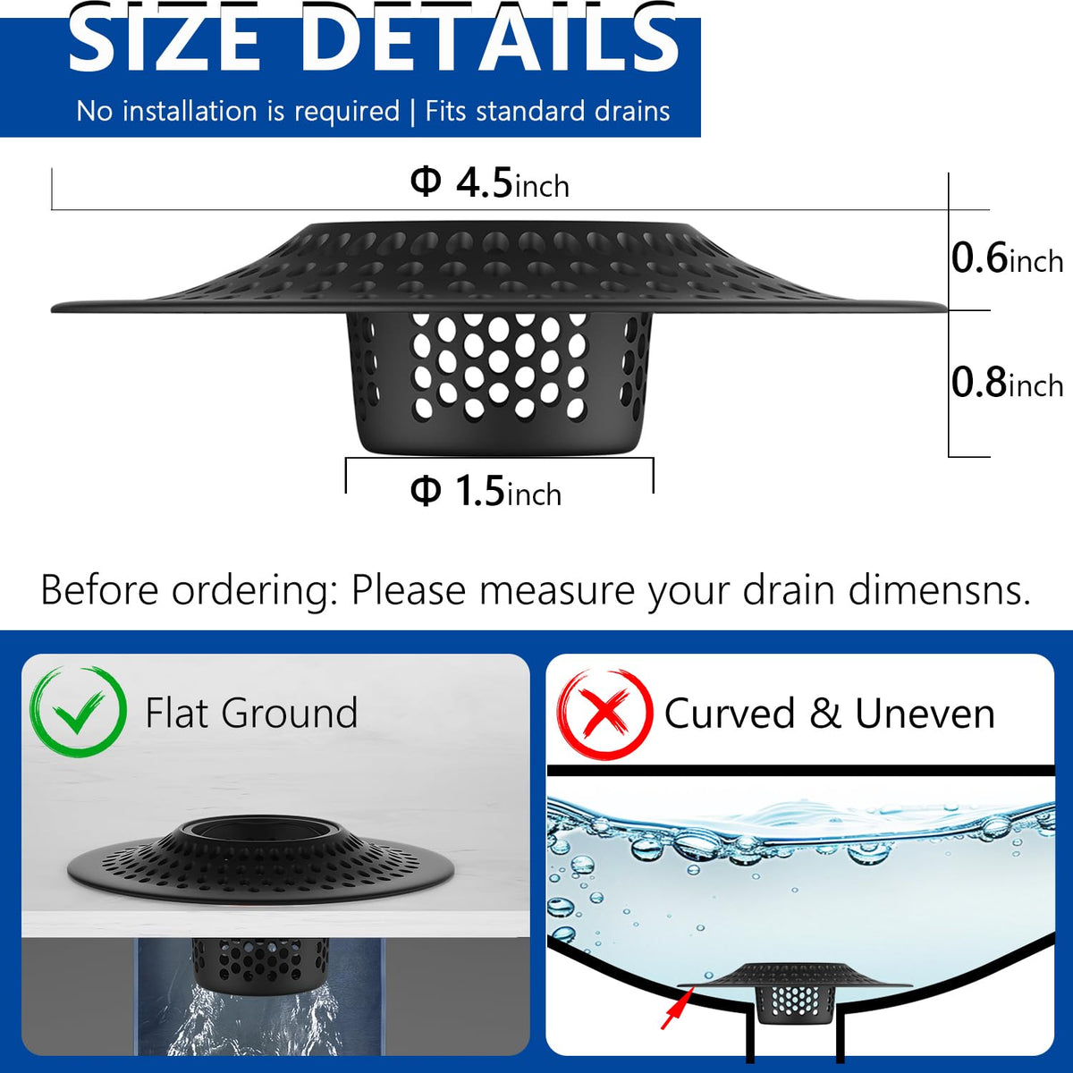 Drain Hair Catcher Tub Drain Protector