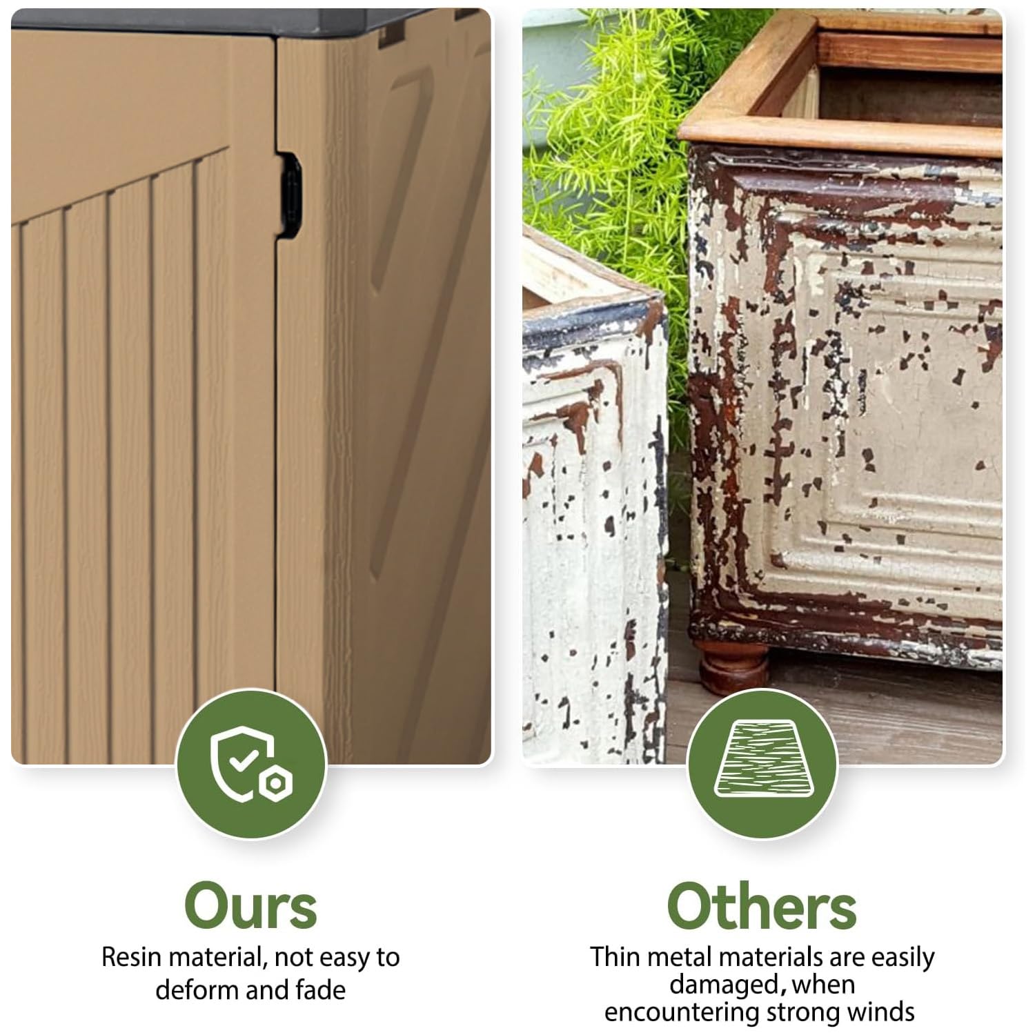 Outdoor Storage Cabinet 35 Cu.Ft 2 Shelves