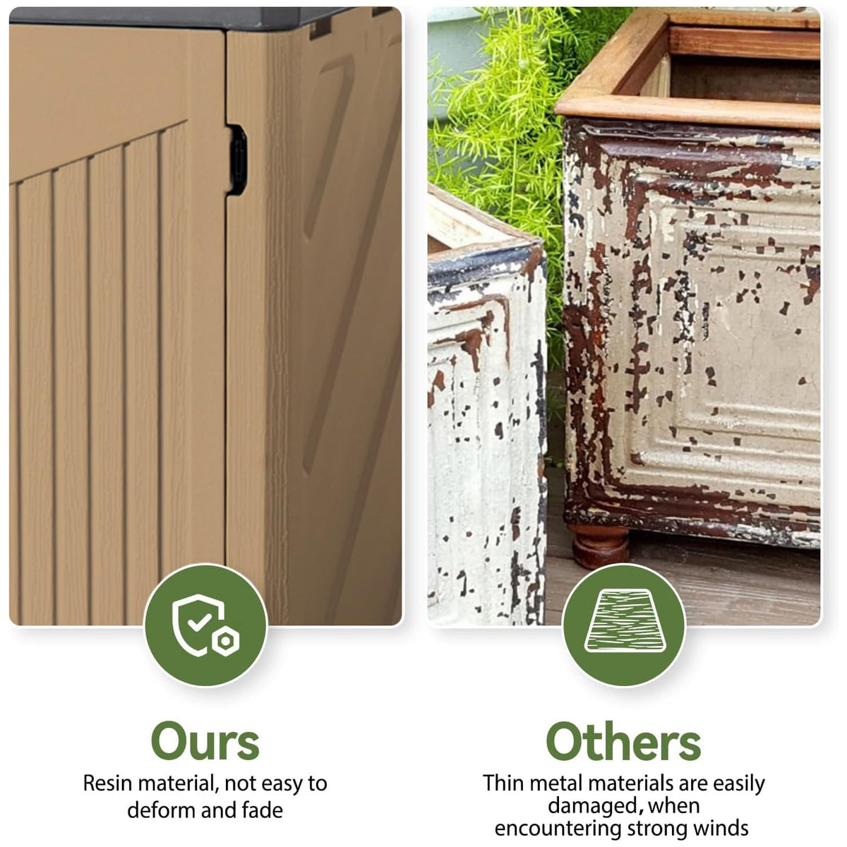 Outdoor Storage Cabinet 35 Cu.Ft 2 Shelves