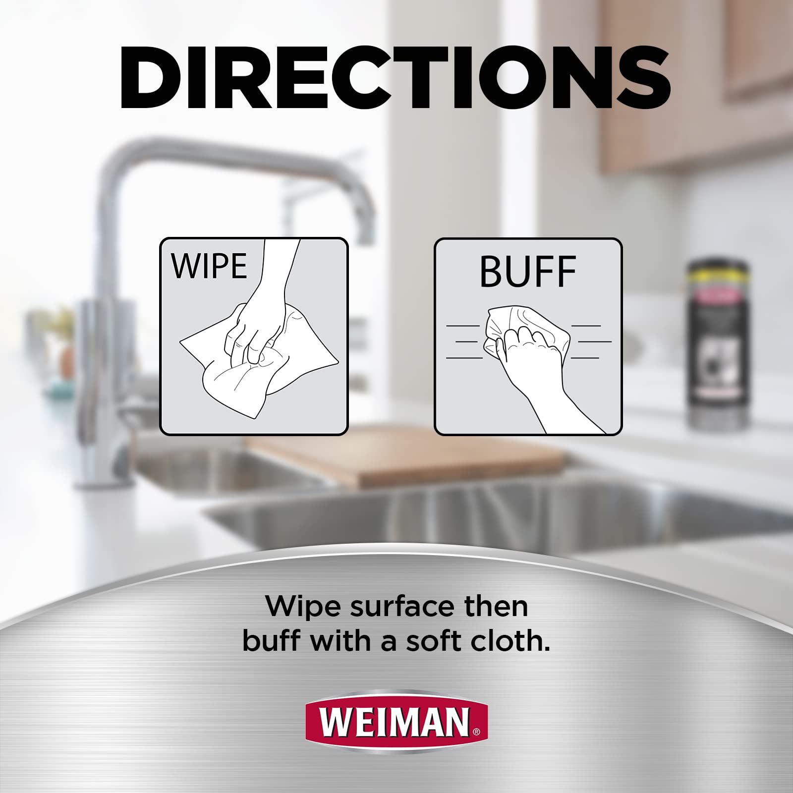 Stainless Steel Cleaning Wipes [2 Pack] Removes Fingerprints (60 Count)